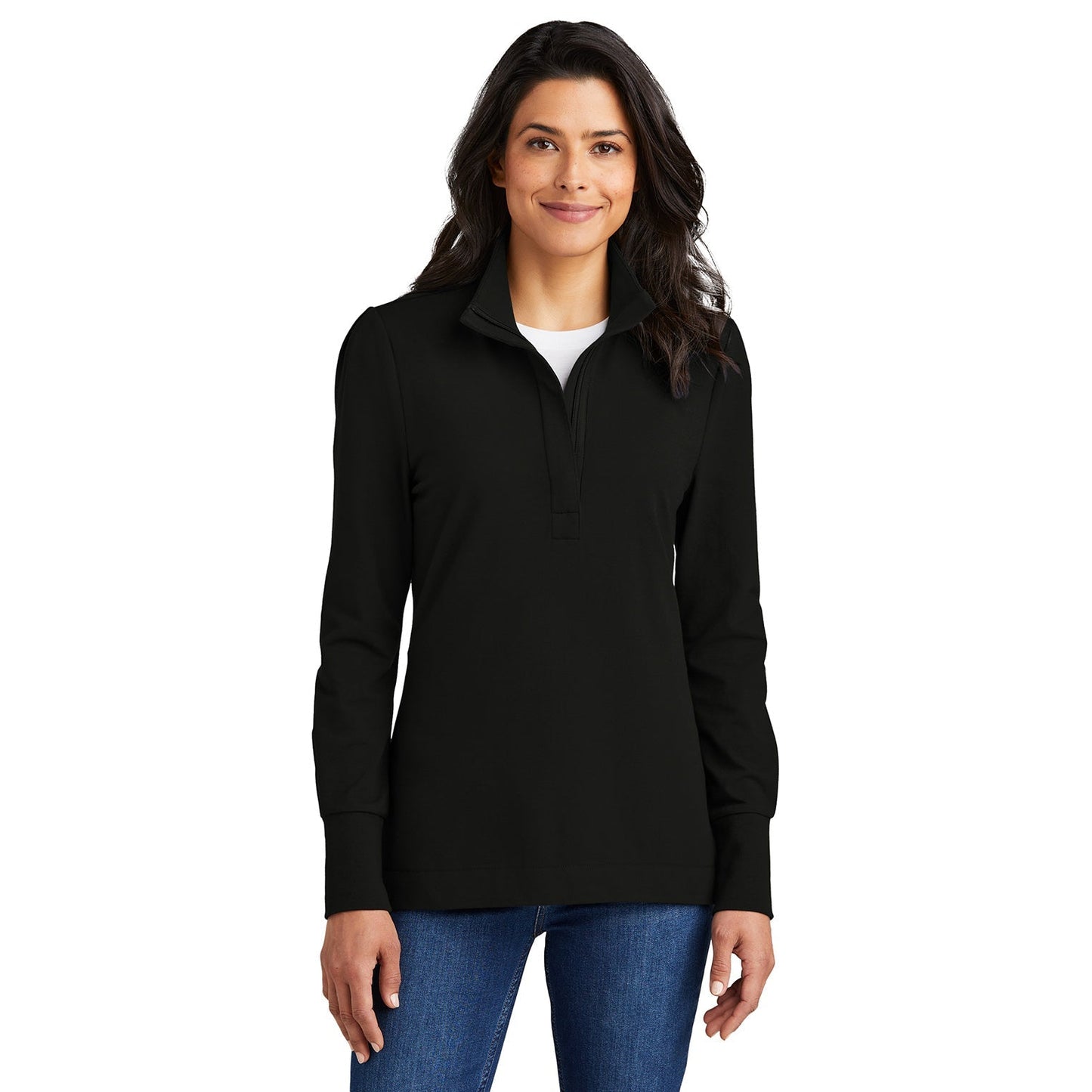 Deep Black Sweatshirt - Port Authority - Stretch Fabric
