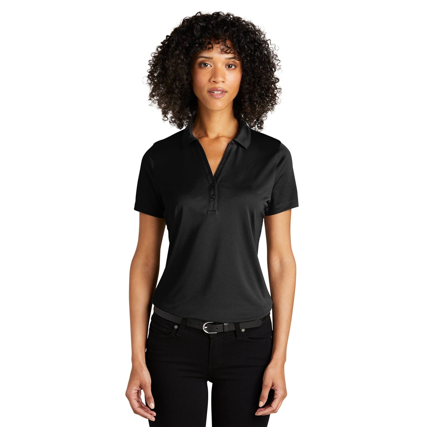 Deep Black Polo Shirt - Port Authority - Recycled Fabric