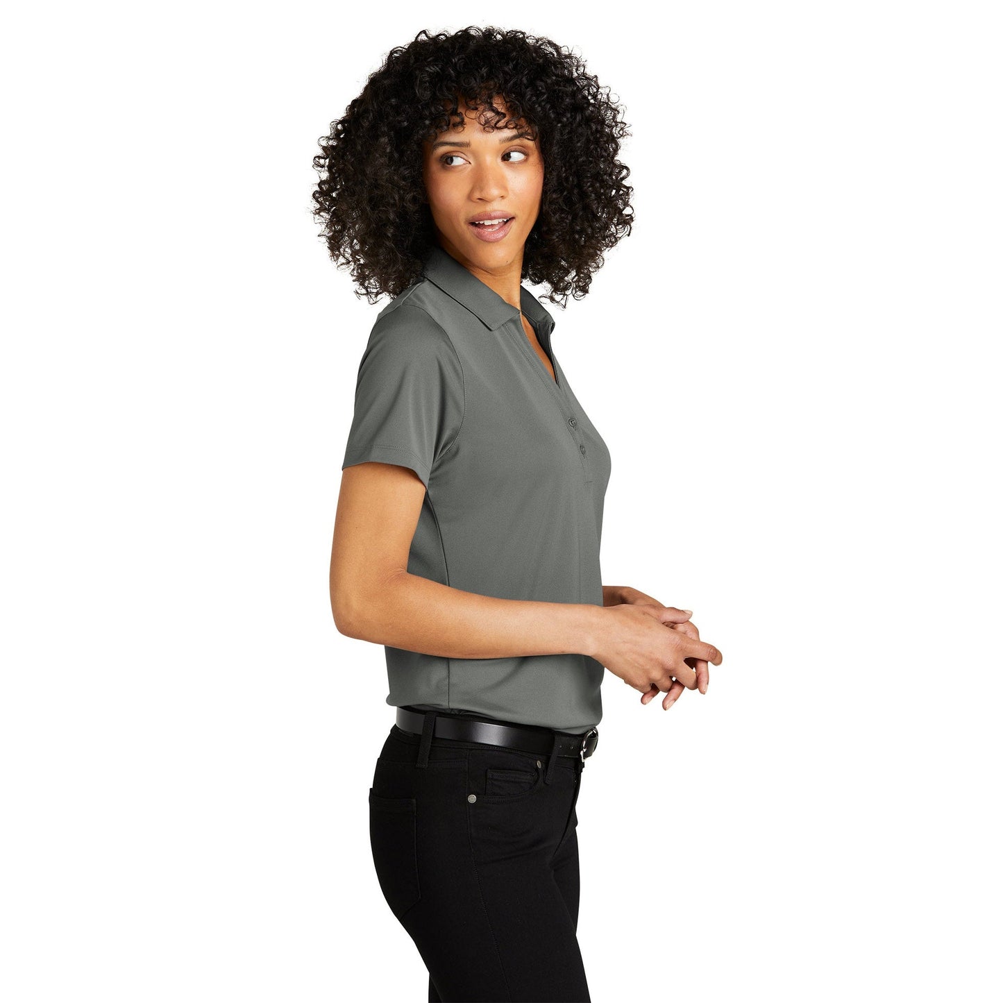 Deep Black Polo Shirt - Port Authority - Recycled Fabric
