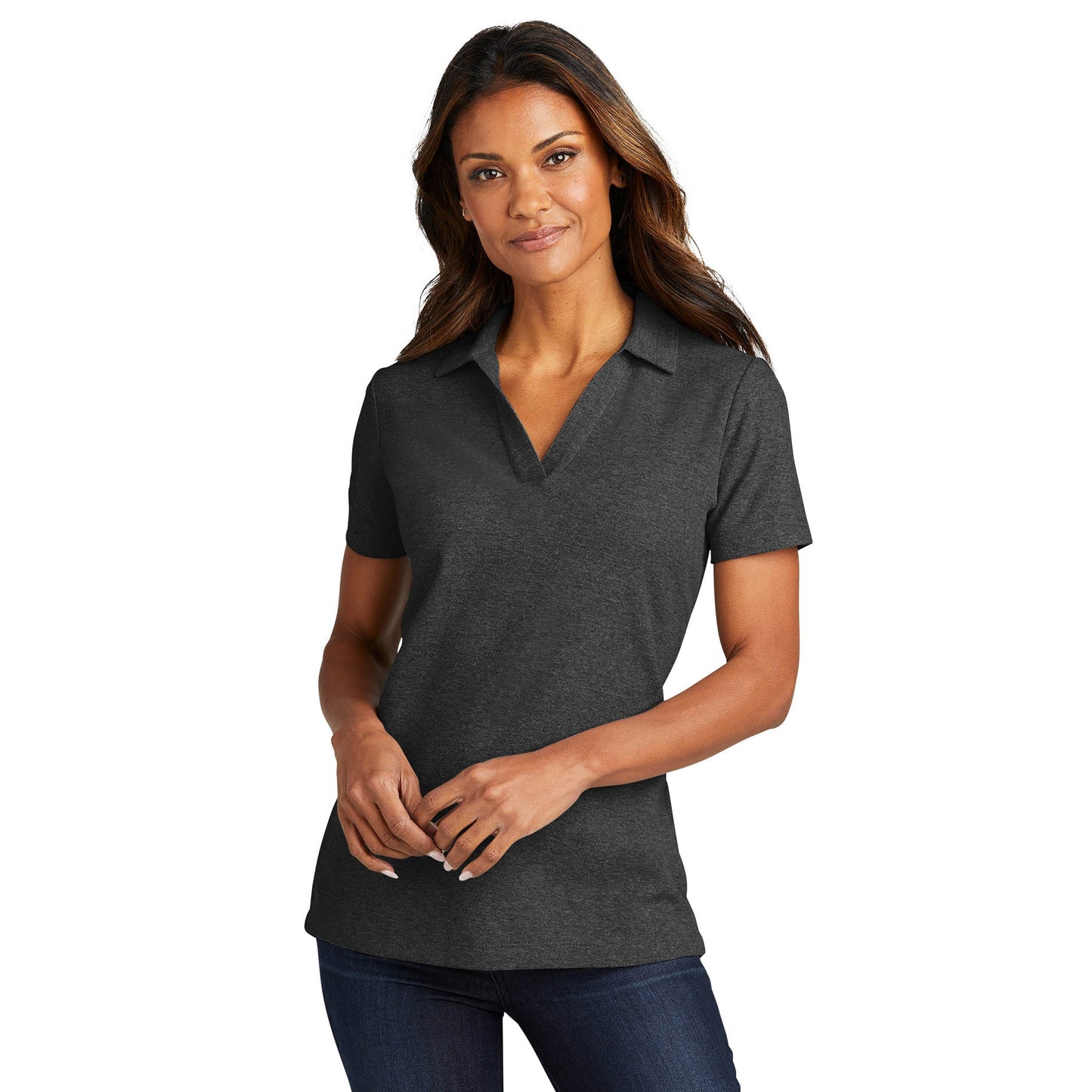 Black Polo Shirt - Port Authority - Eco-Friendly Design