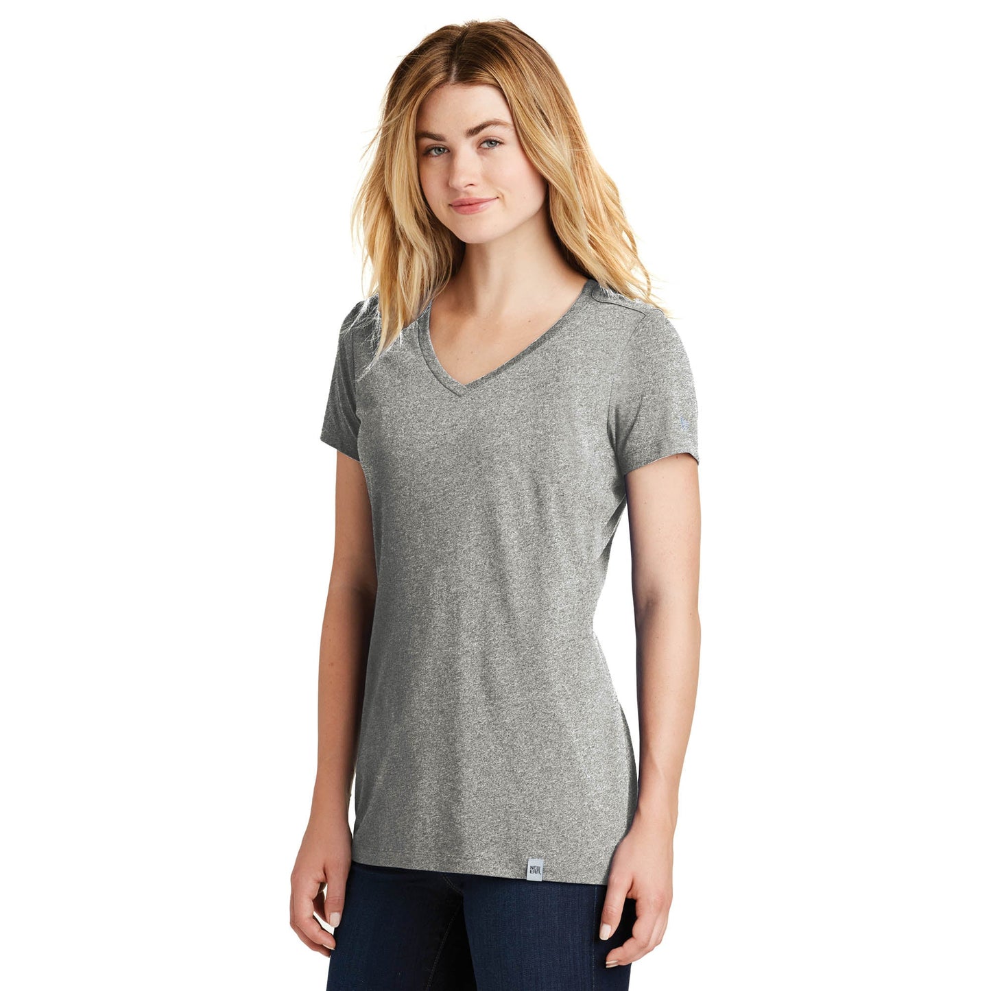 Black V-Neck Tee - New Era - Soft Blend