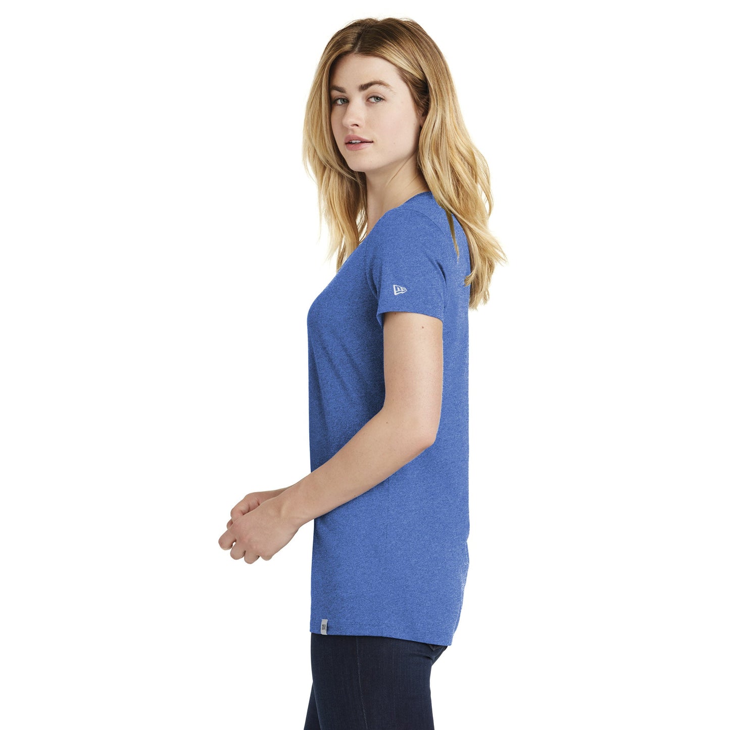 Black V-Neck Tee - New Era - Soft Blend