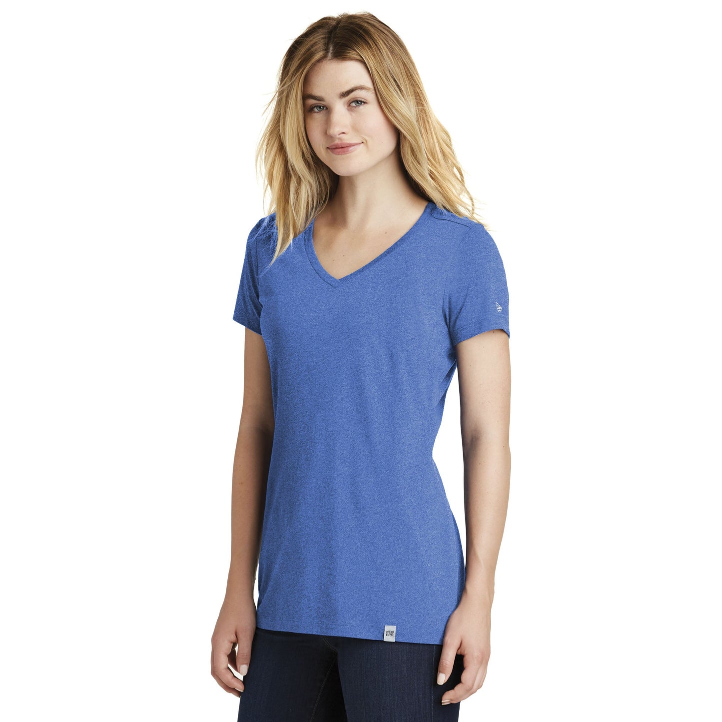 Black V-Neck Tee - New Era - Soft Blend