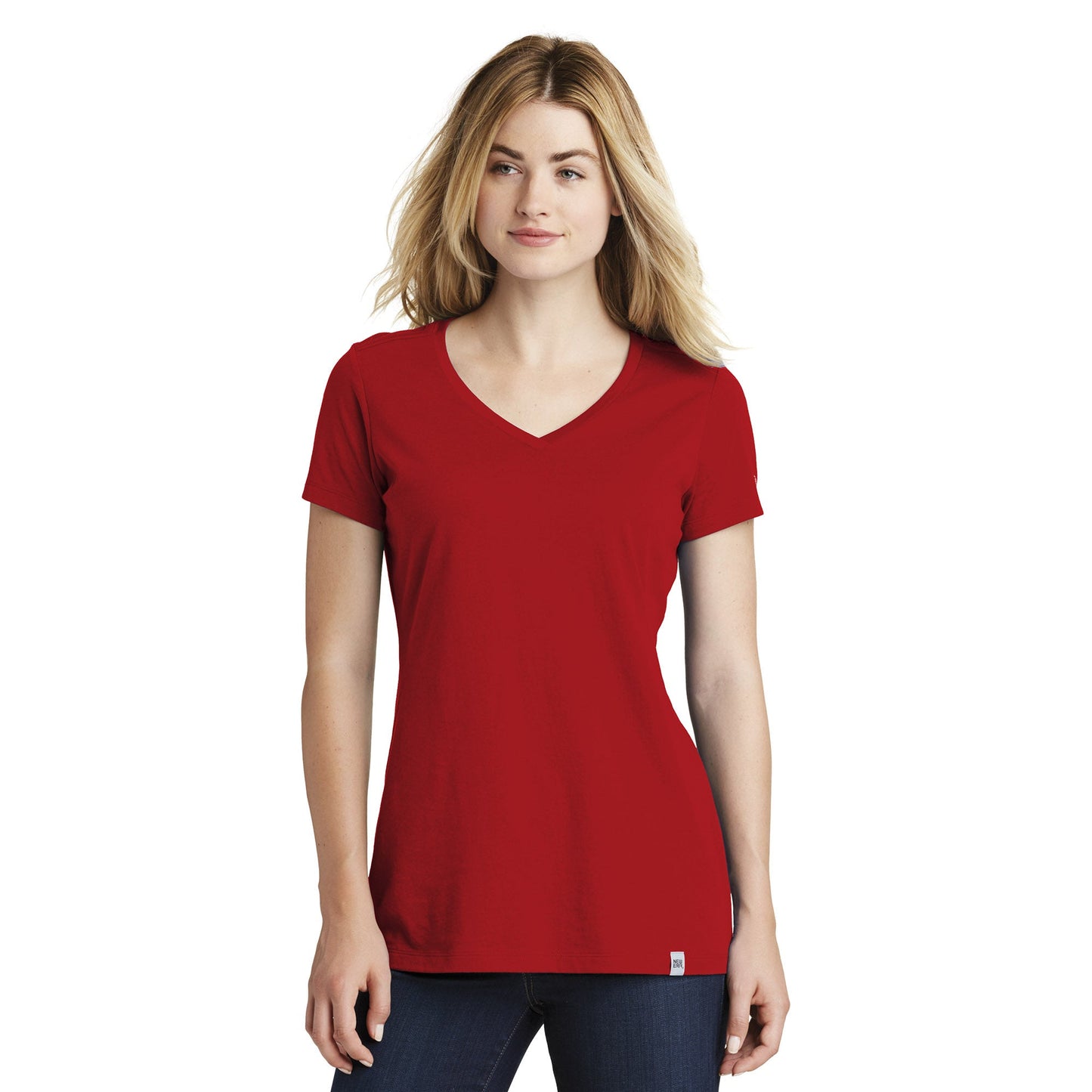 Black V-Neck Tee - New Era - Soft Blend