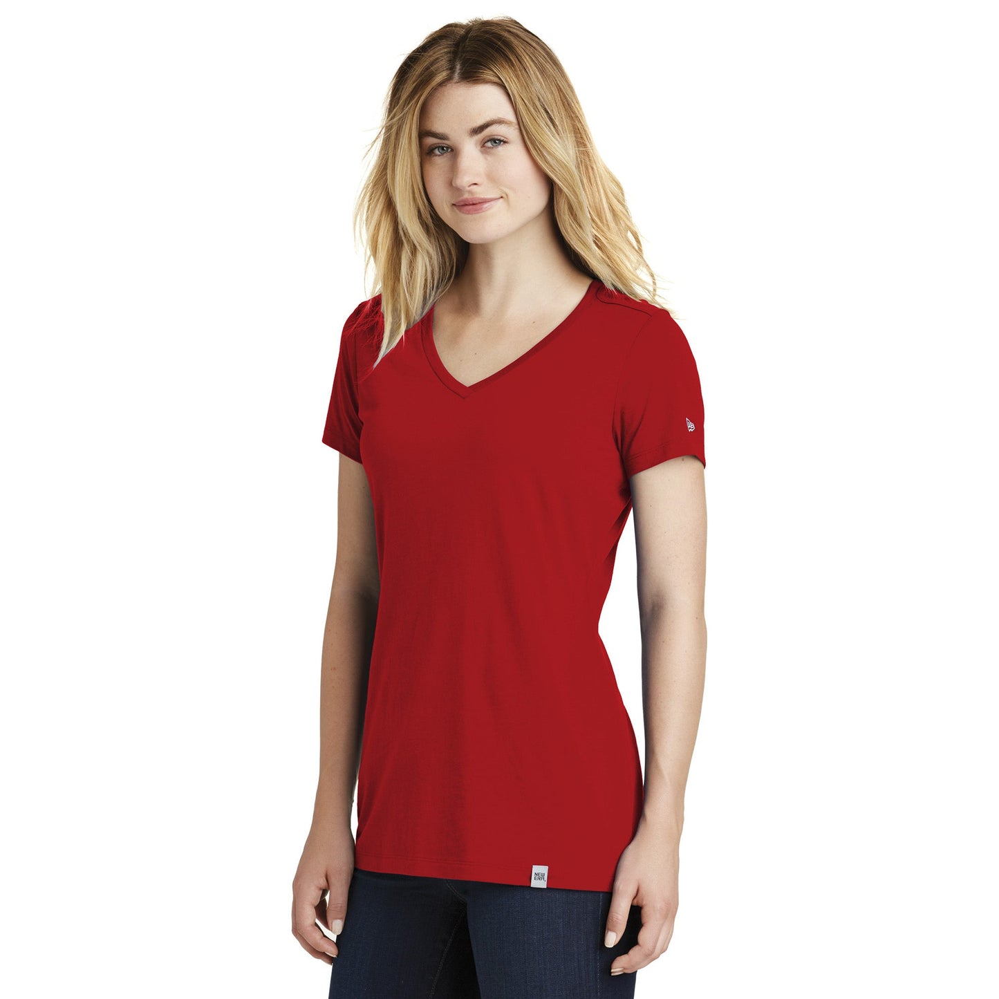 Black V-Neck Tee - New Era - Soft Blend