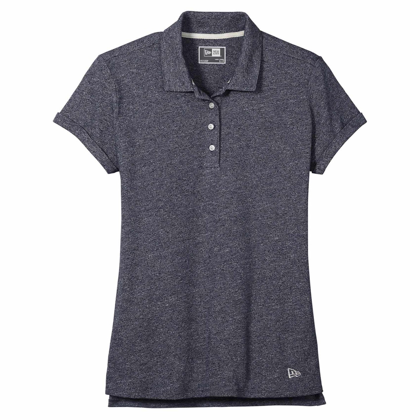 Black Twist Polo Shirts - New Era - Soft Slub Fabric