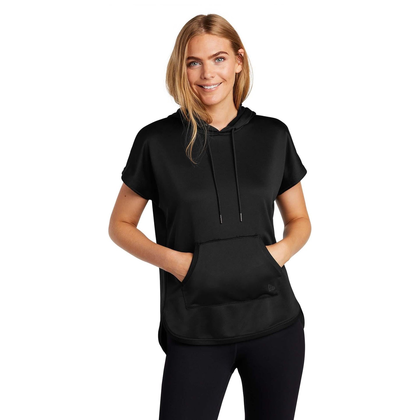 Black Sweatshirts - New Era - Stylish Short Sleeve Hoodie