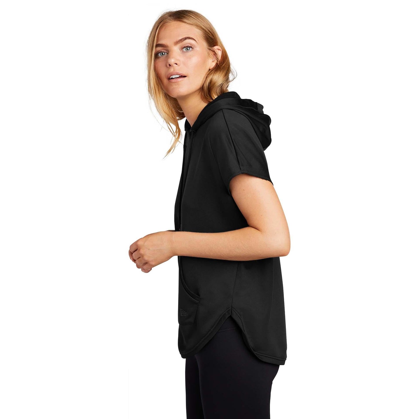 Black Sweatshirts - New Era - Stylish Short Sleeve Hoodie