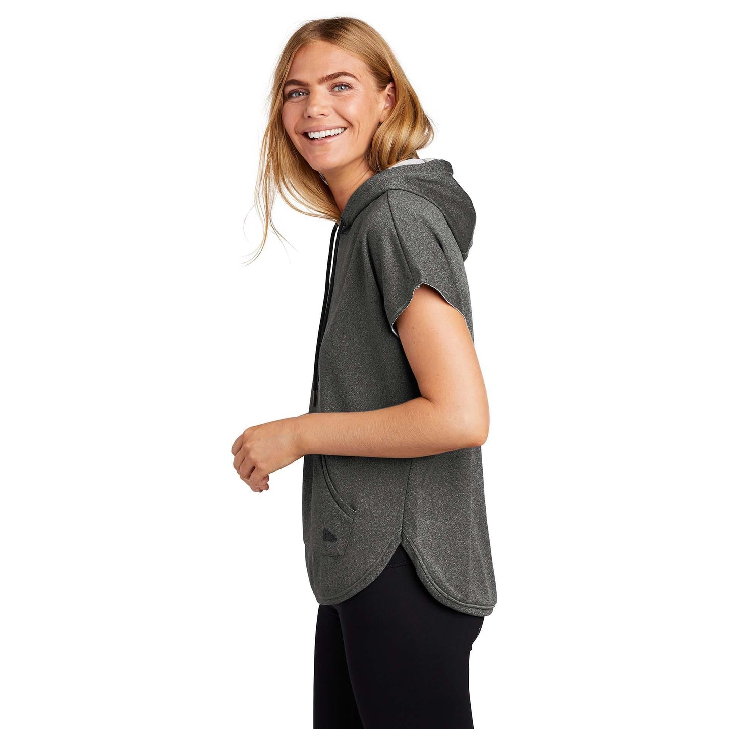 Black Sweatshirts - New Era - Stylish Short Sleeve Hoodie