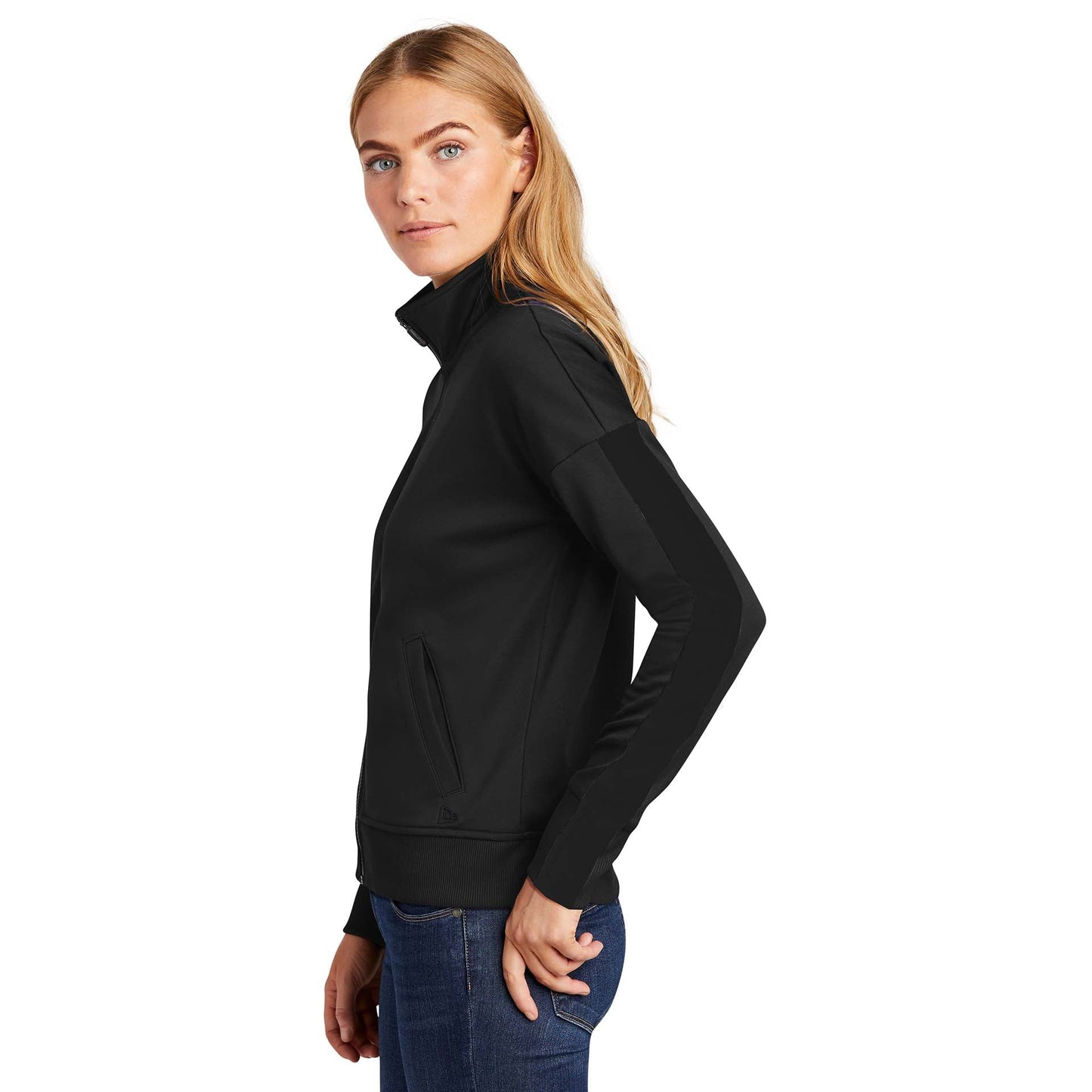 Black/Black Jackets - New Era - Stylish Track Design