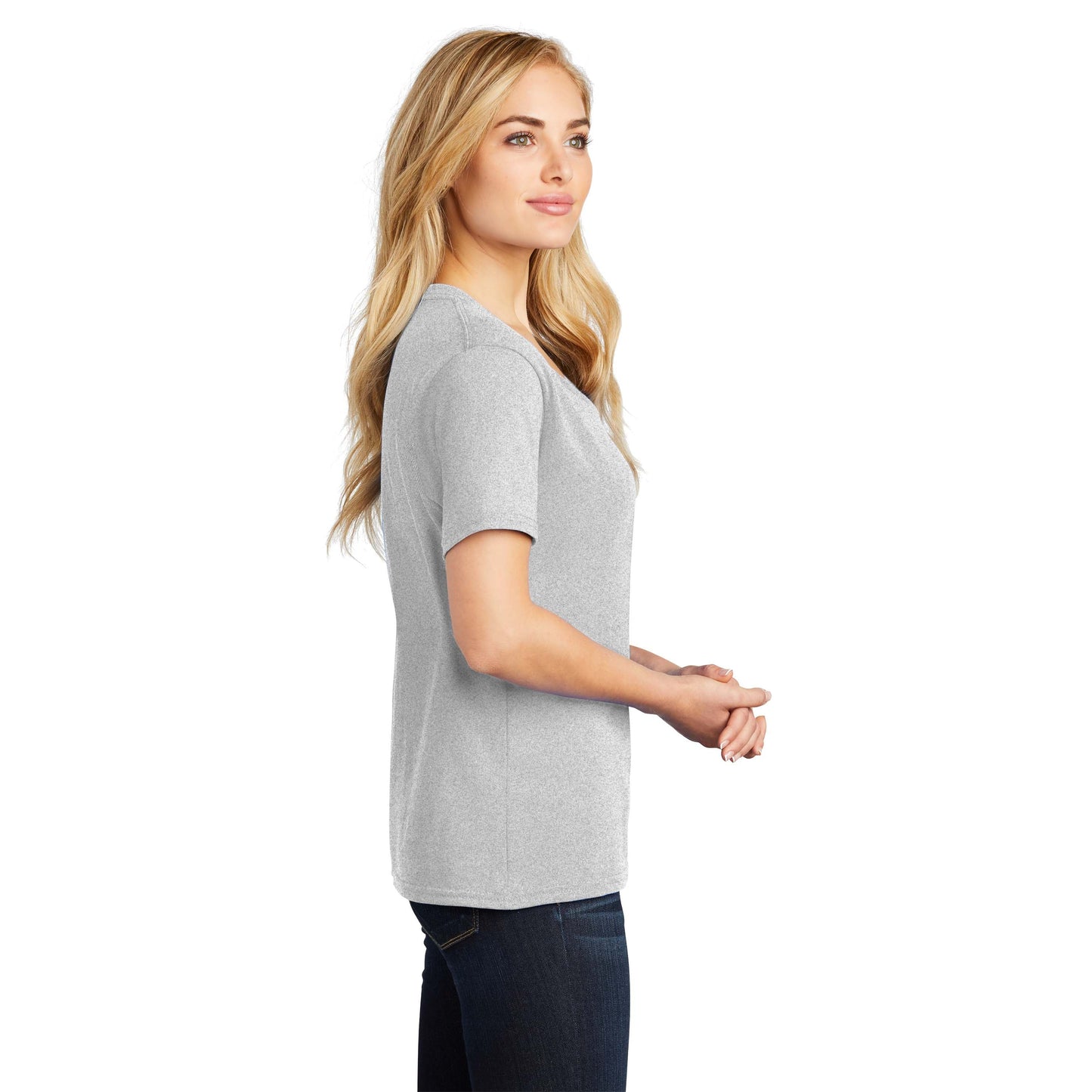 Teal V-Neck Tee - Port & Company - Stylish Cotton