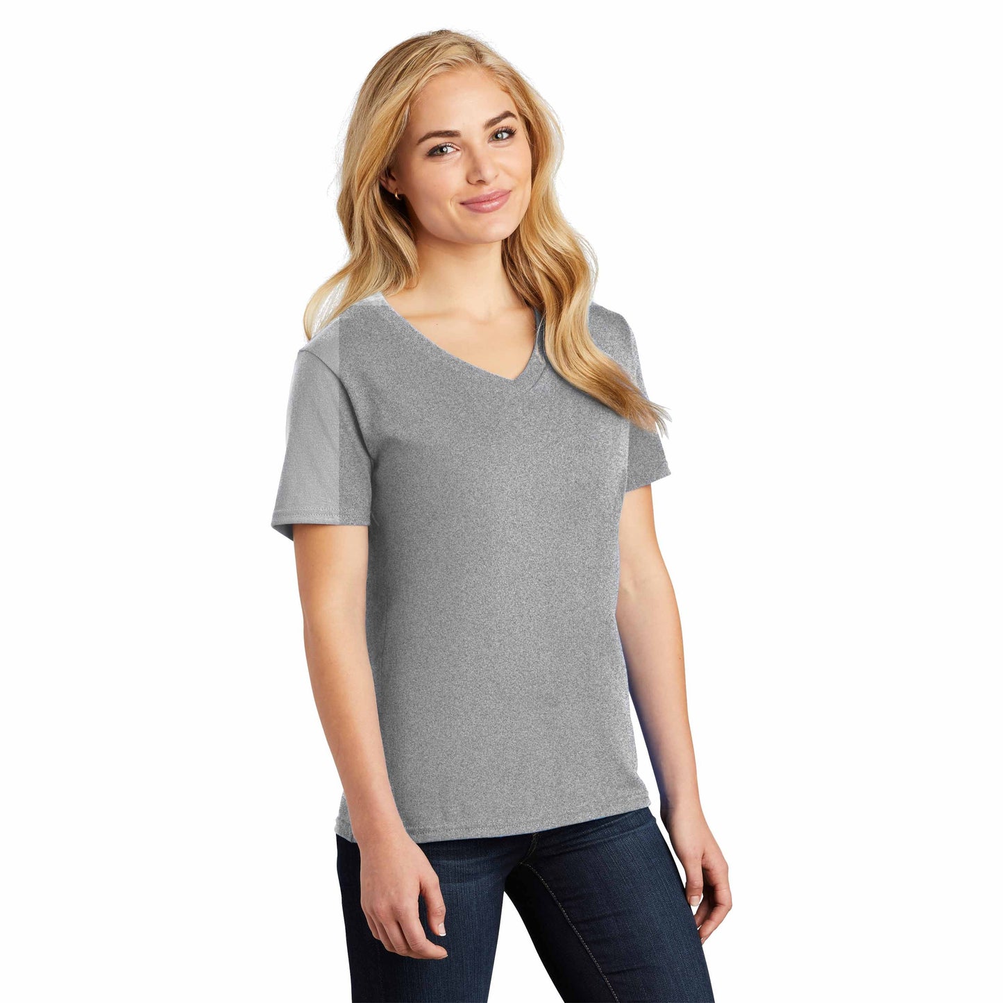 Teal V-Neck Tee - Port & Company - Stylish Cotton