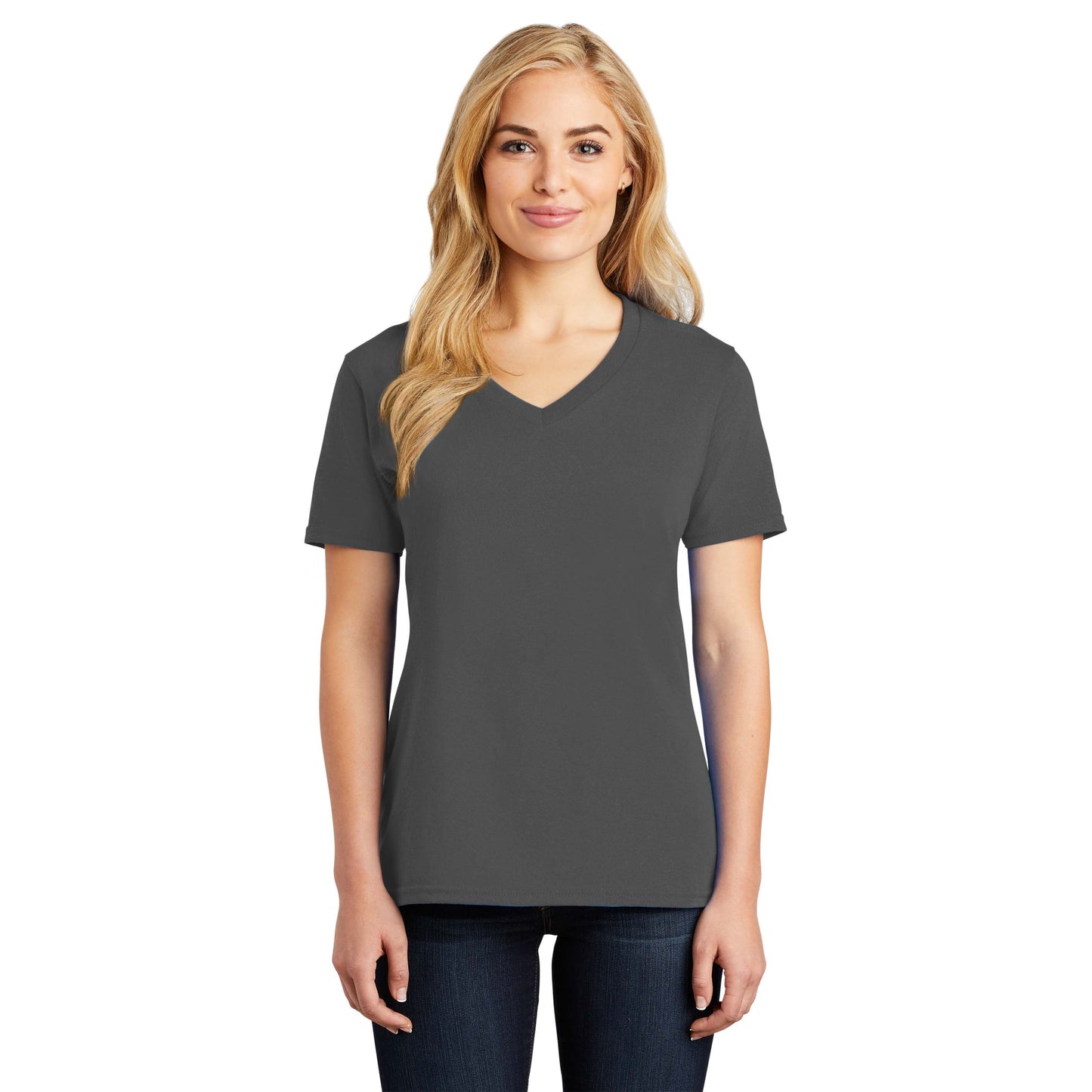 Teal V-Neck Tee - Port & Company - Stylish Cotton
