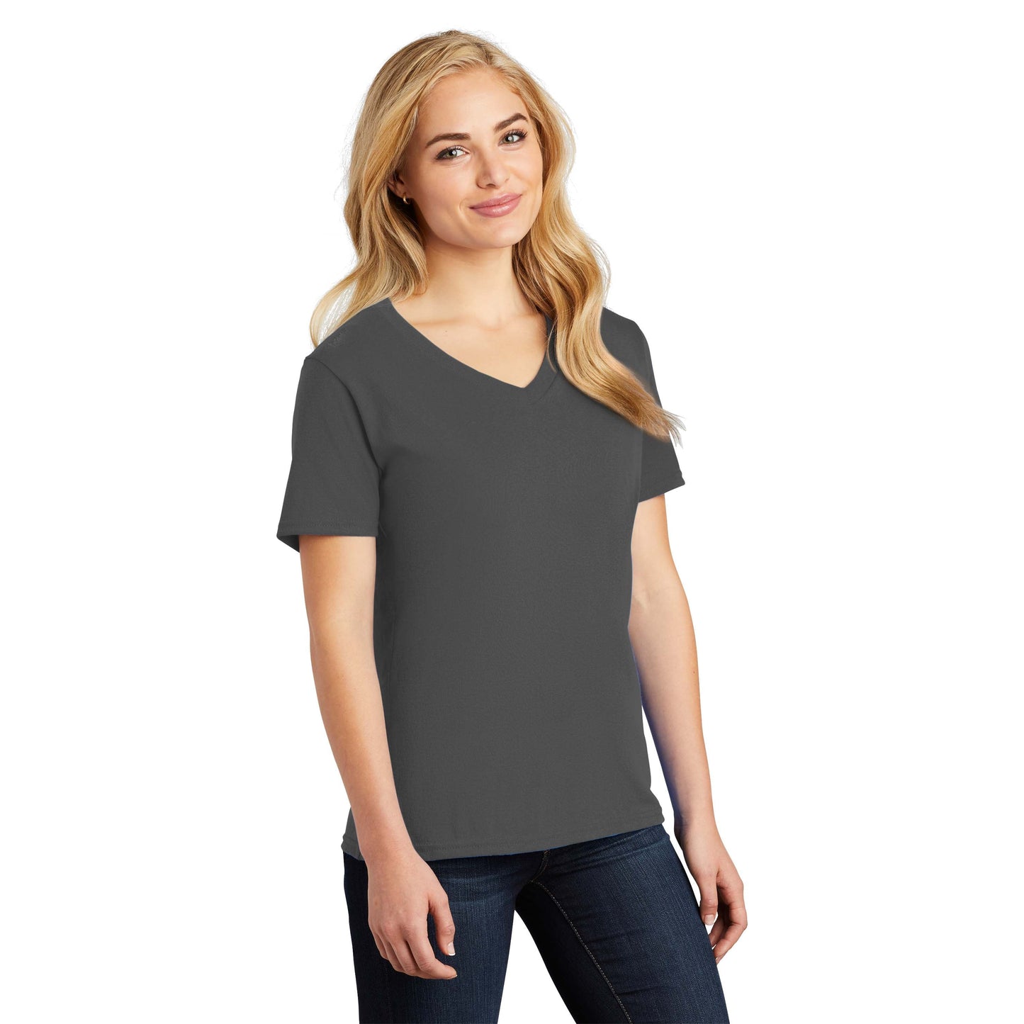 Teal V-Neck Tee - Port & Company - Stylish Cotton