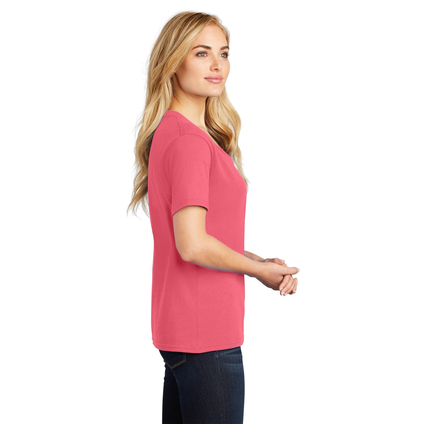 Teal V-Neck Tee - Port & Company - Stylish Cotton