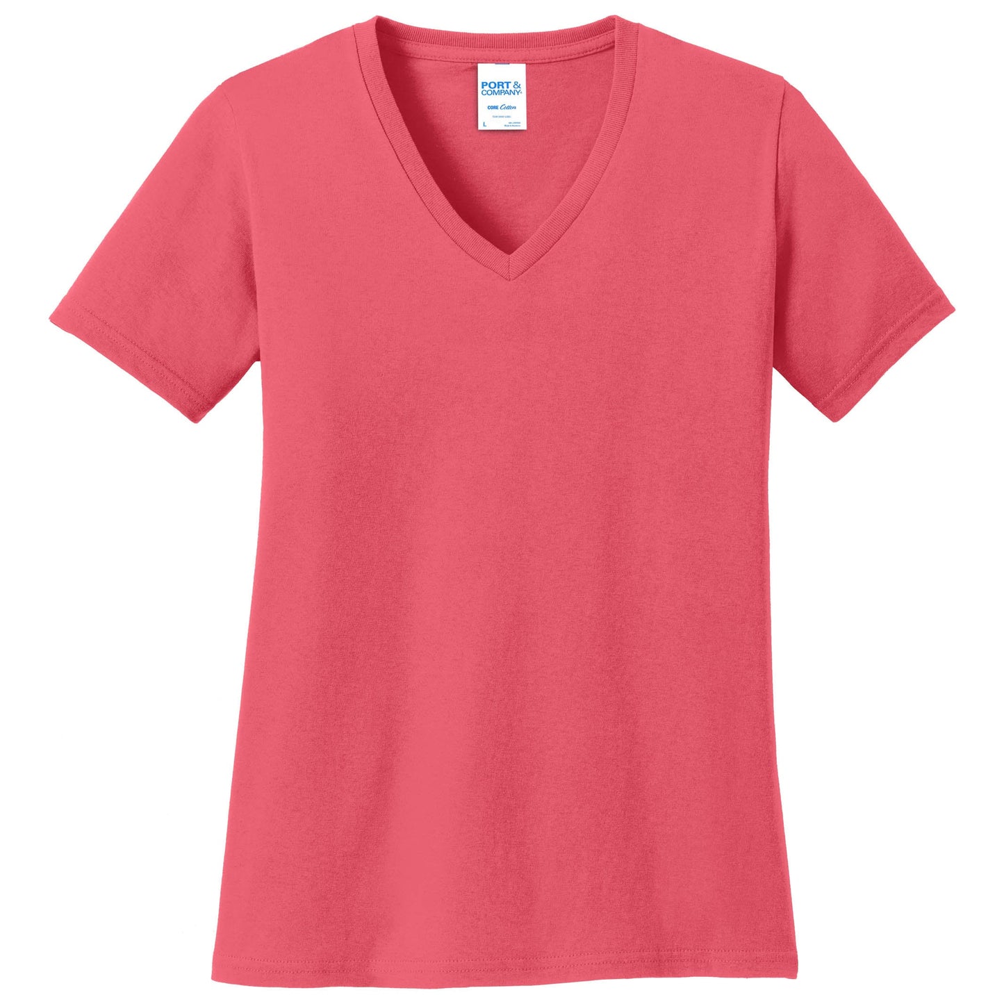 Teal V-Neck Tee - Port & Company - Stylish Cotton