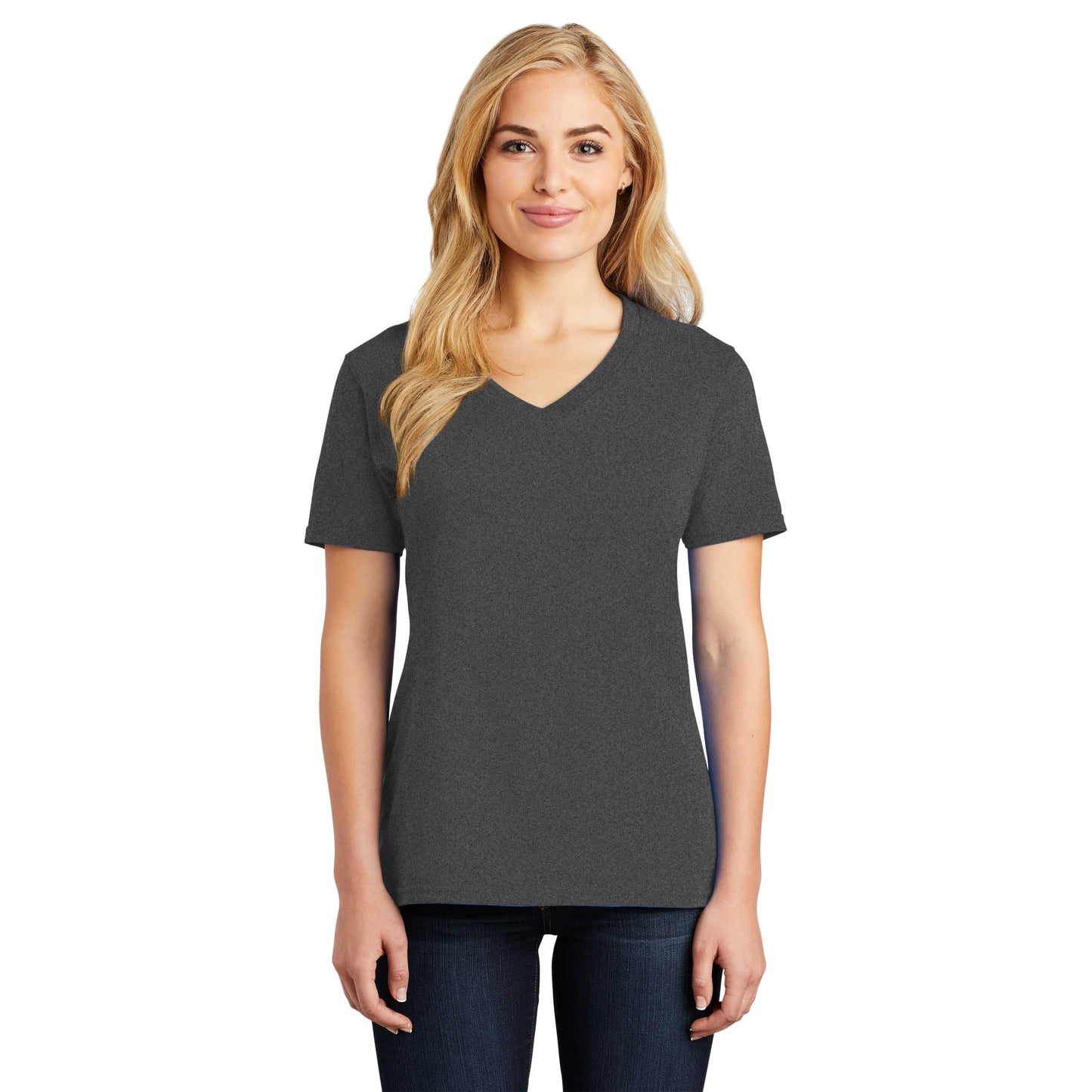 Teal V-Neck Tee - Port & Company - Stylish Cotton