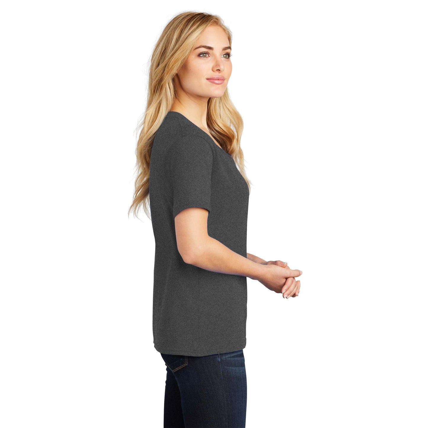 Teal V-Neck Tee - Port & Company - Stylish Cotton