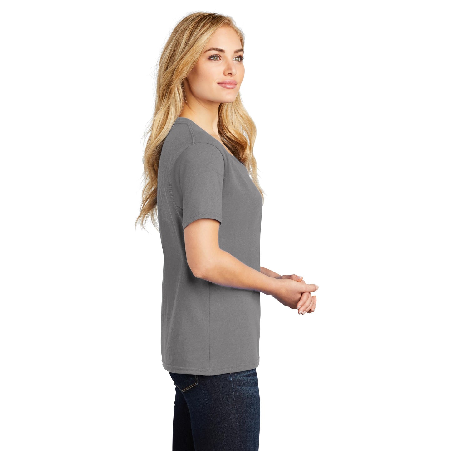 Teal V-Neck Tee - Port & Company - Stylish Cotton