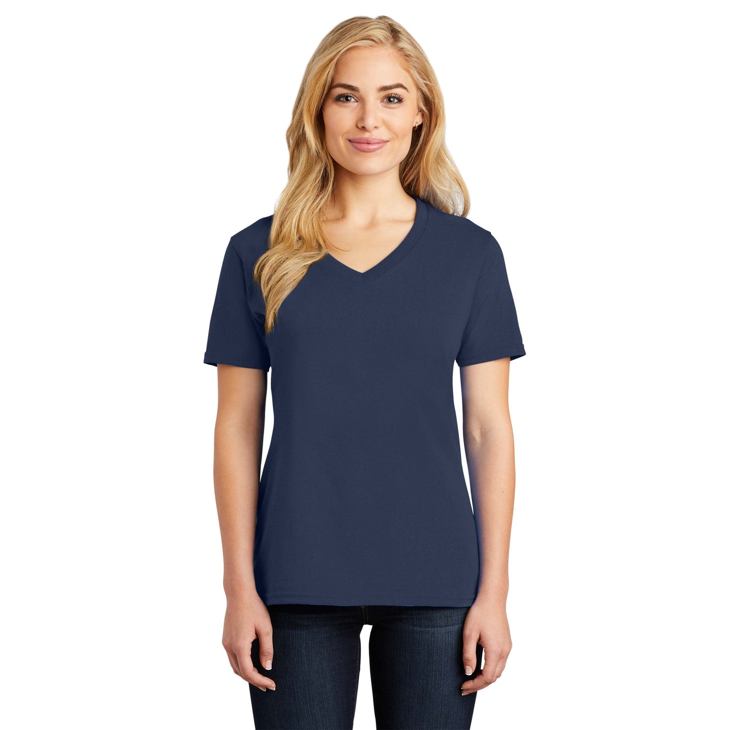 Teal V-Neck Tee - Port & Company - Stylish Cotton