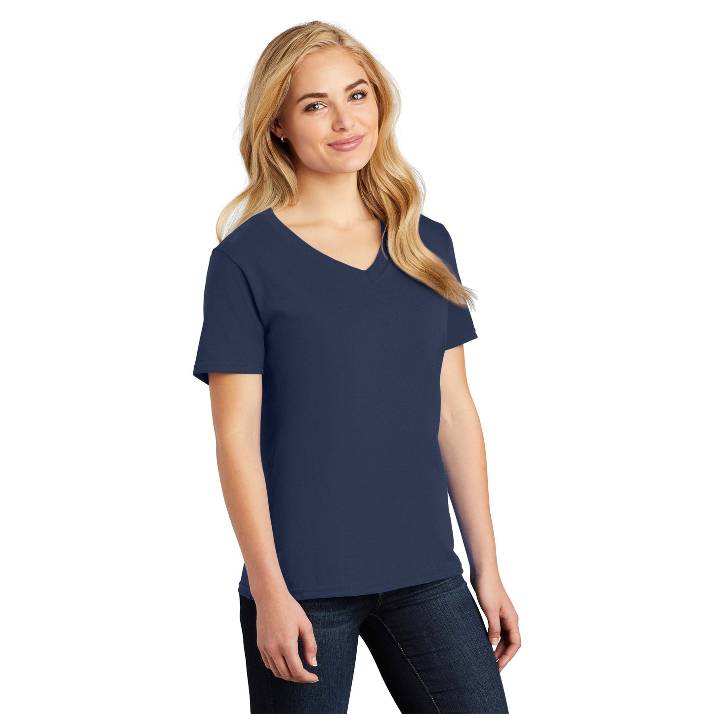 Teal V-Neck Tee - Port & Company - Stylish Cotton