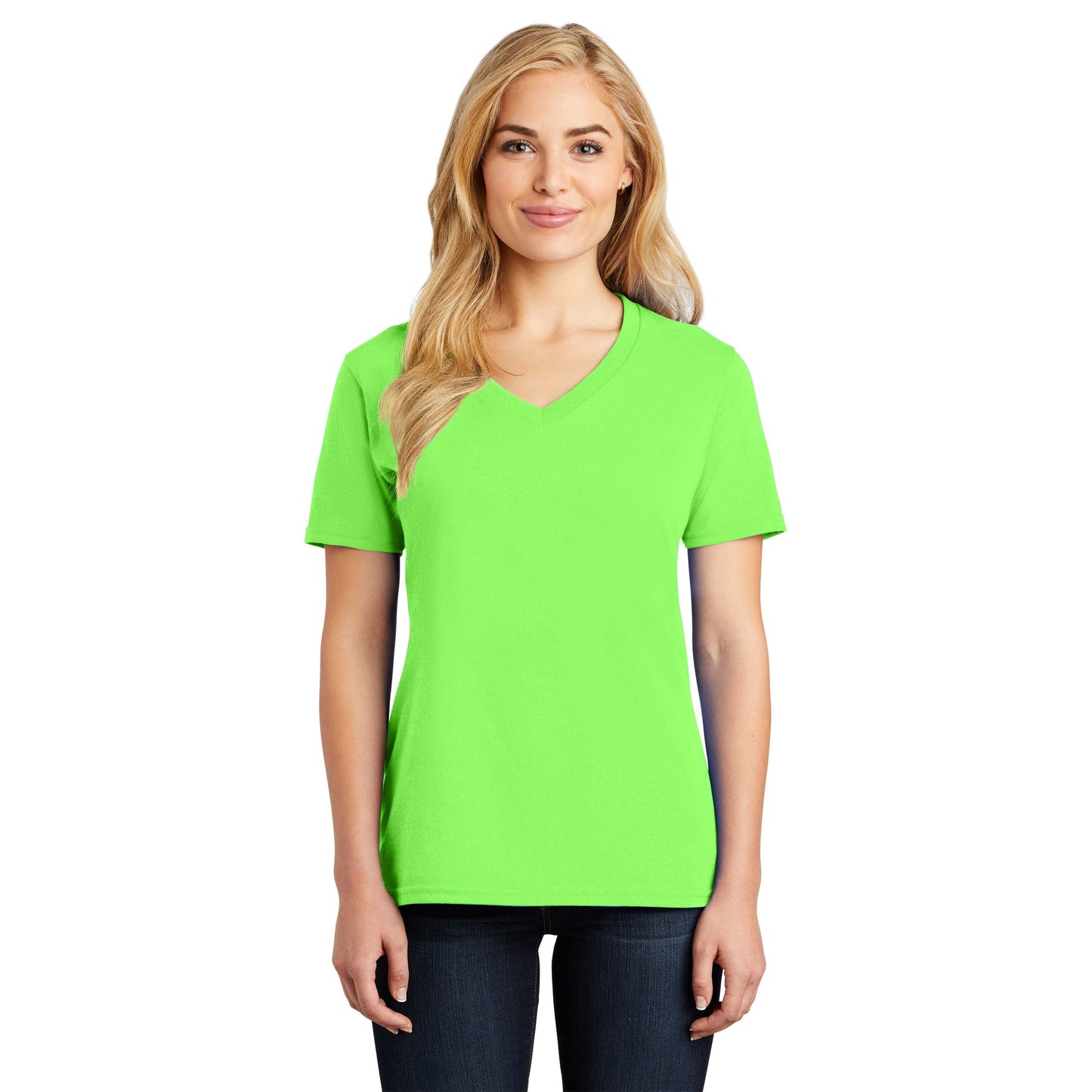 Teal V-Neck Tee - Port & Company - Stylish Cotton