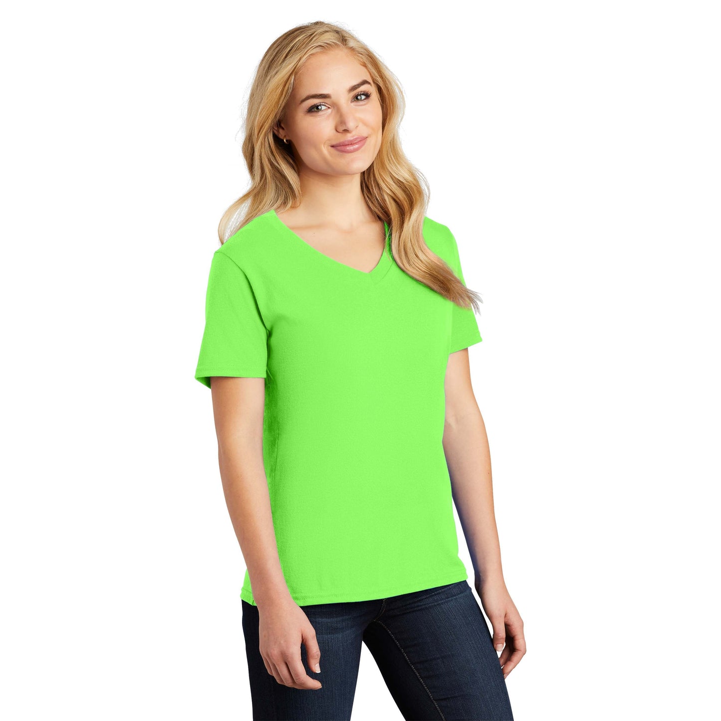 Teal V-Neck Tee - Port & Company - Stylish Cotton