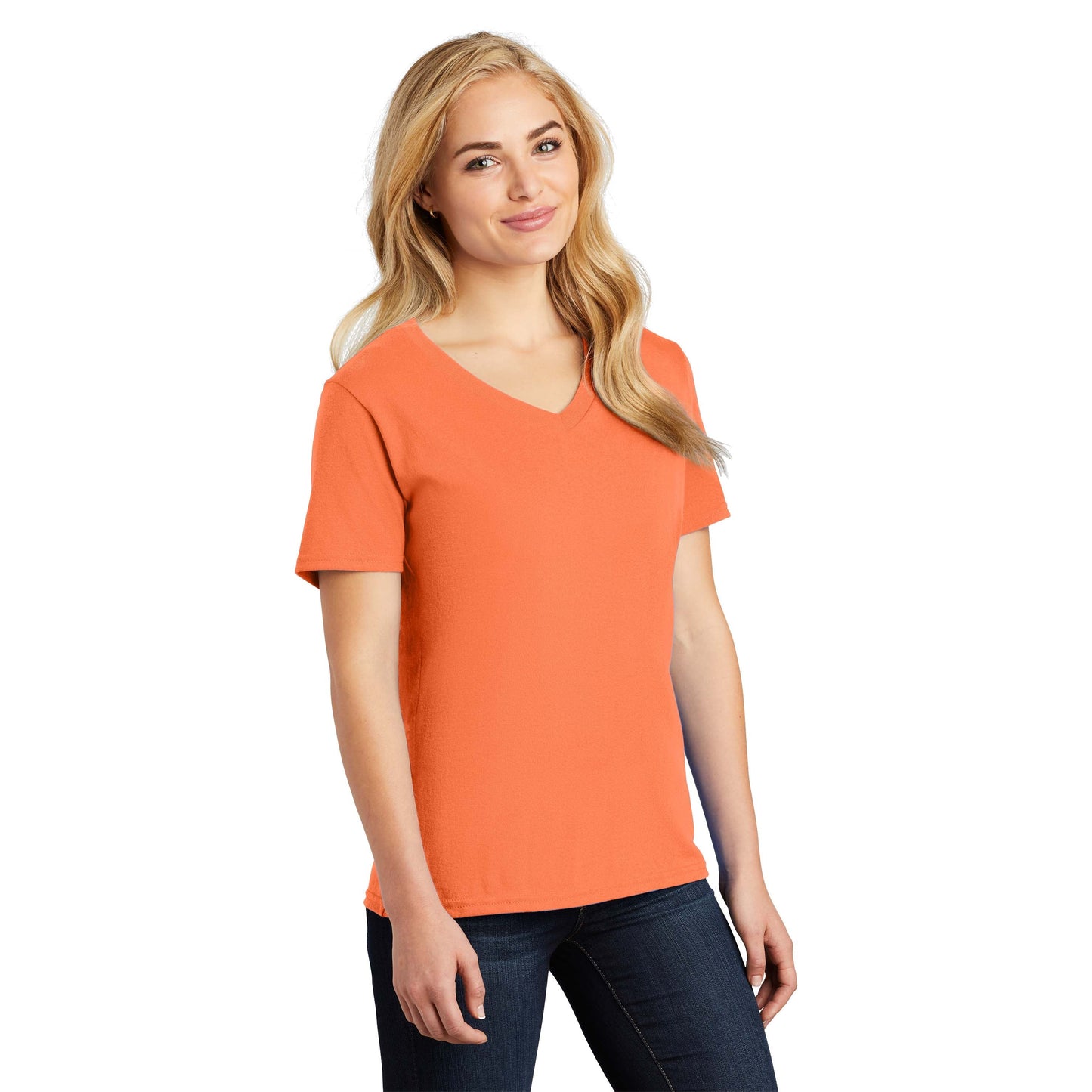 Teal V-Neck Tee - Port & Company - Stylish Cotton