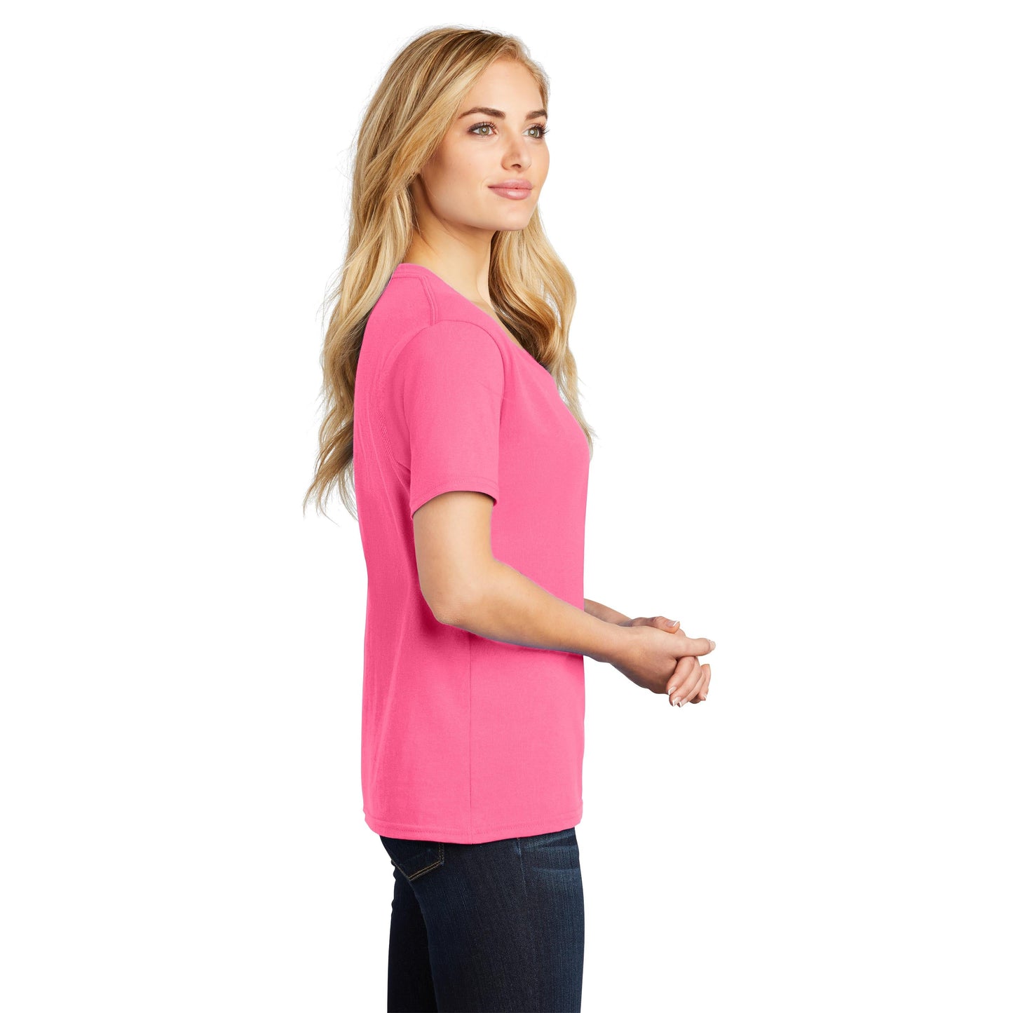 Teal V-Neck Tee - Port & Company - Stylish Cotton