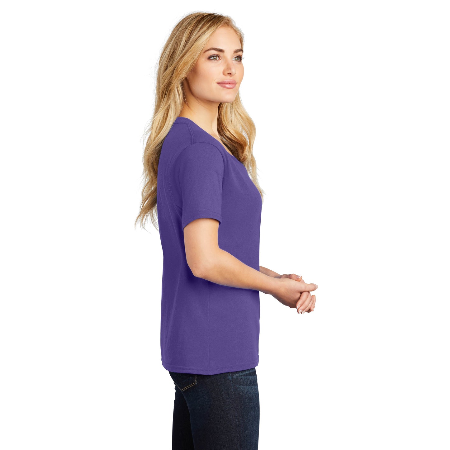Teal V-Neck Tee - Port & Company - Stylish Cotton