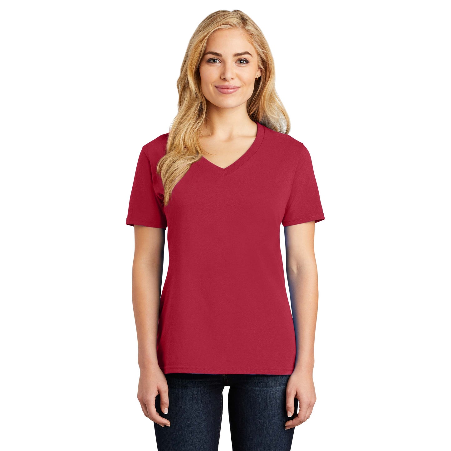 Teal V-Neck Tee - Port & Company - Stylish Cotton