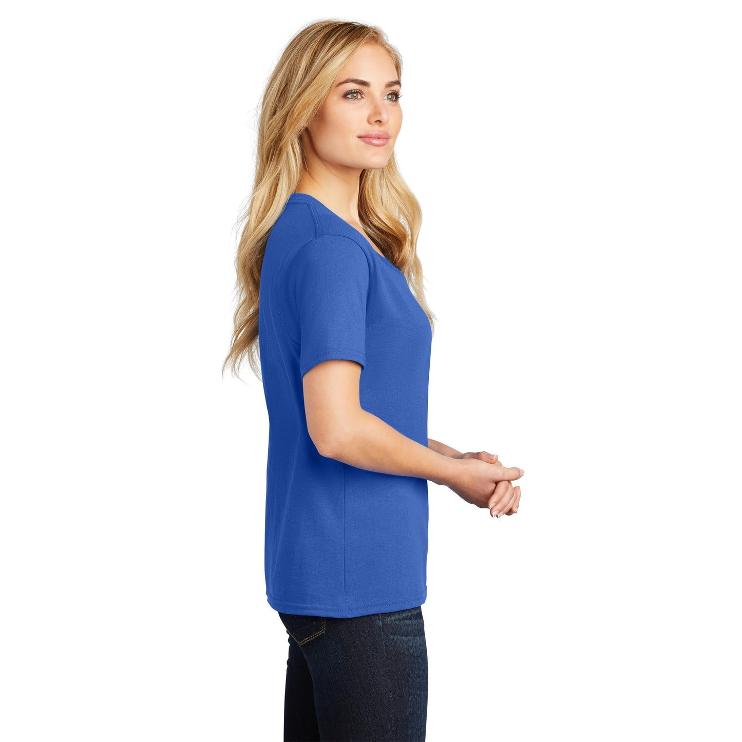 Teal V-Neck Tee - Port & Company - Stylish Cotton