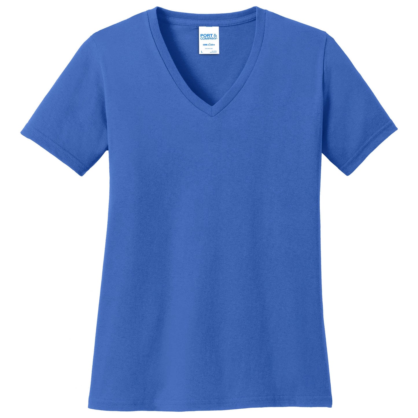 Teal V-Neck Tee - Port & Company - Stylish Cotton