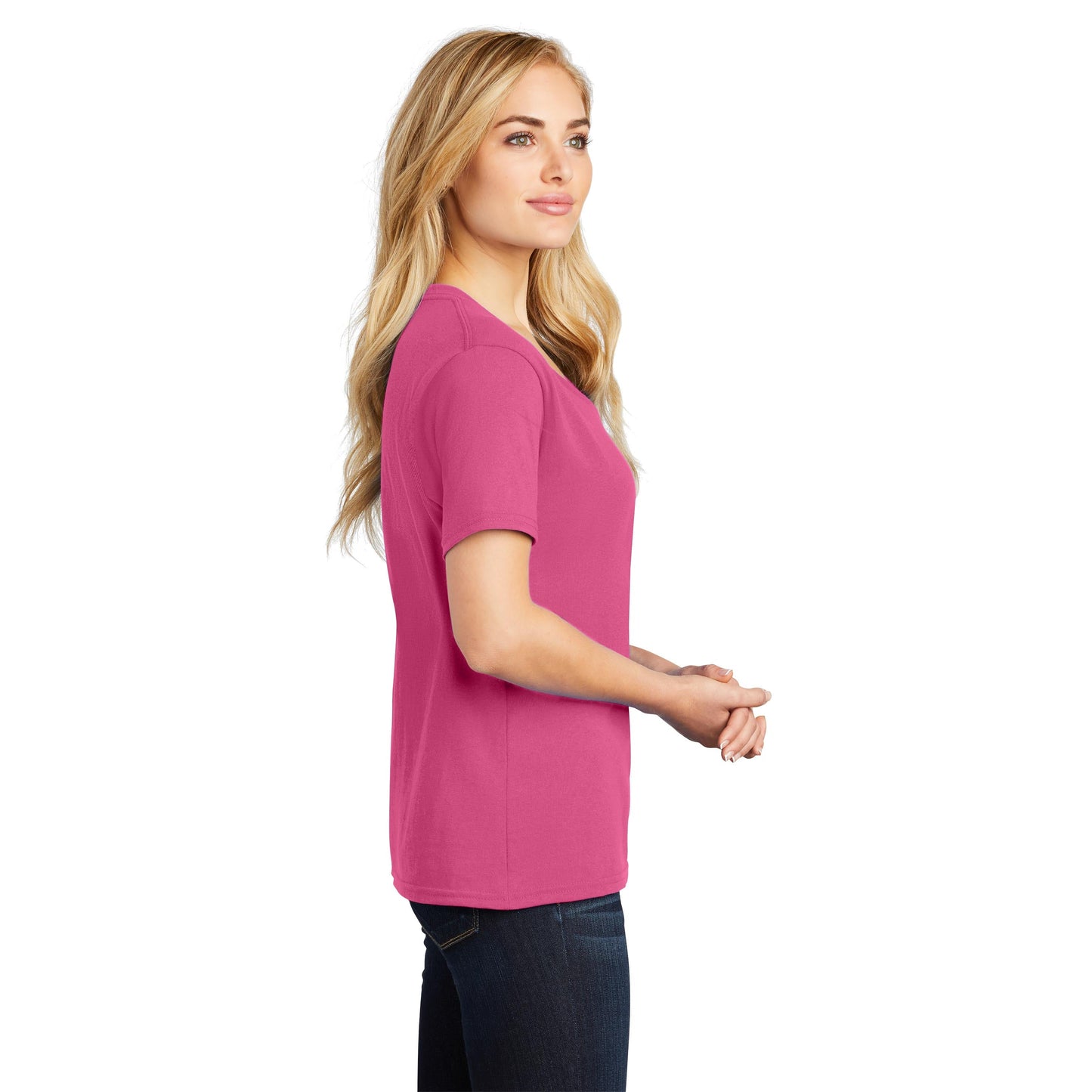 Teal V-Neck Tee - Port & Company - Stylish Cotton