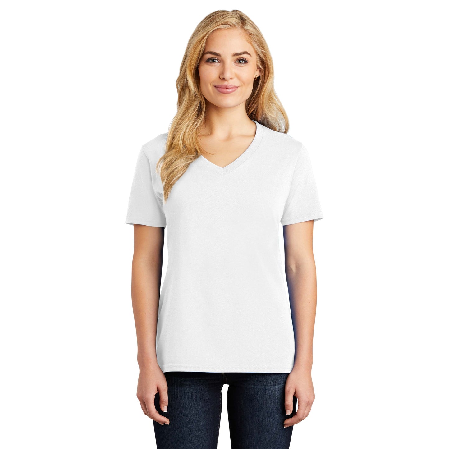 Teal V-Neck Tee - Port & Company - Stylish Cotton