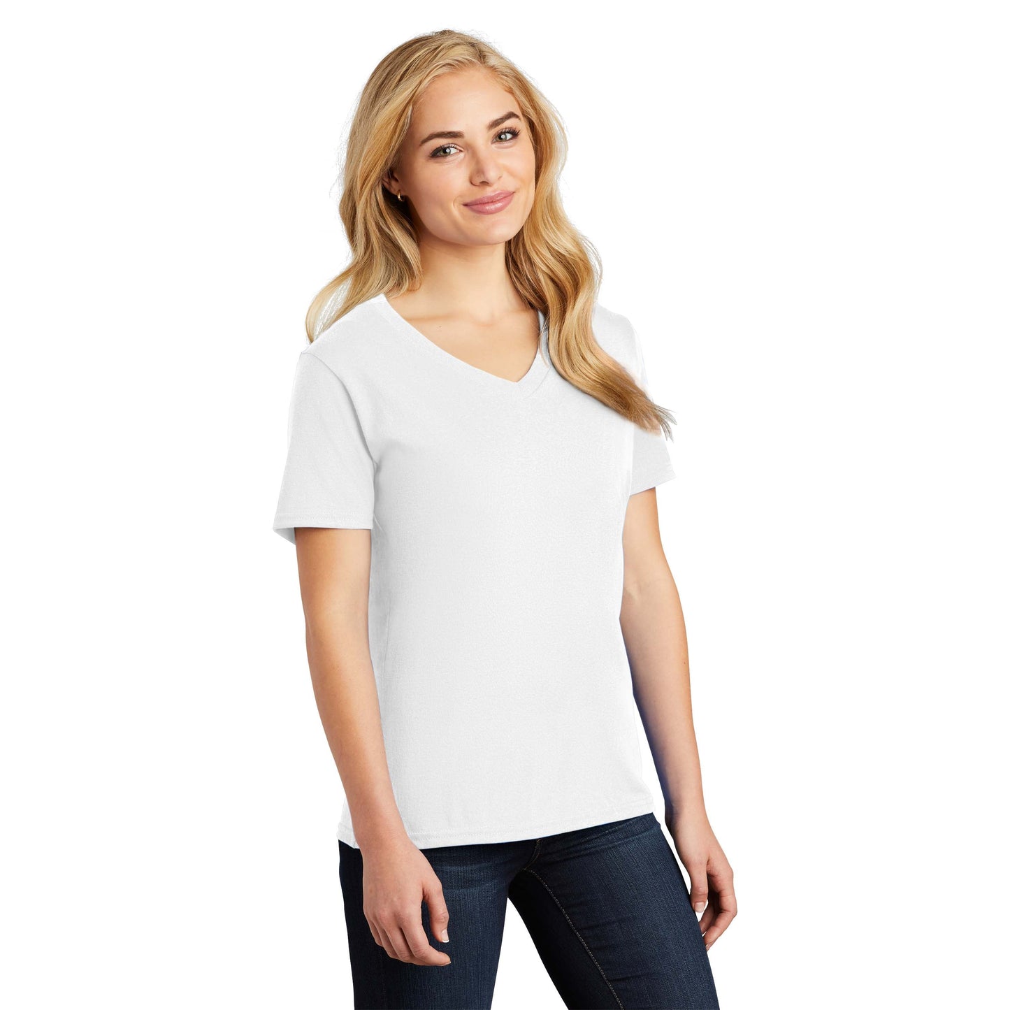 Teal V-Neck Tee - Port & Company - Stylish Cotton