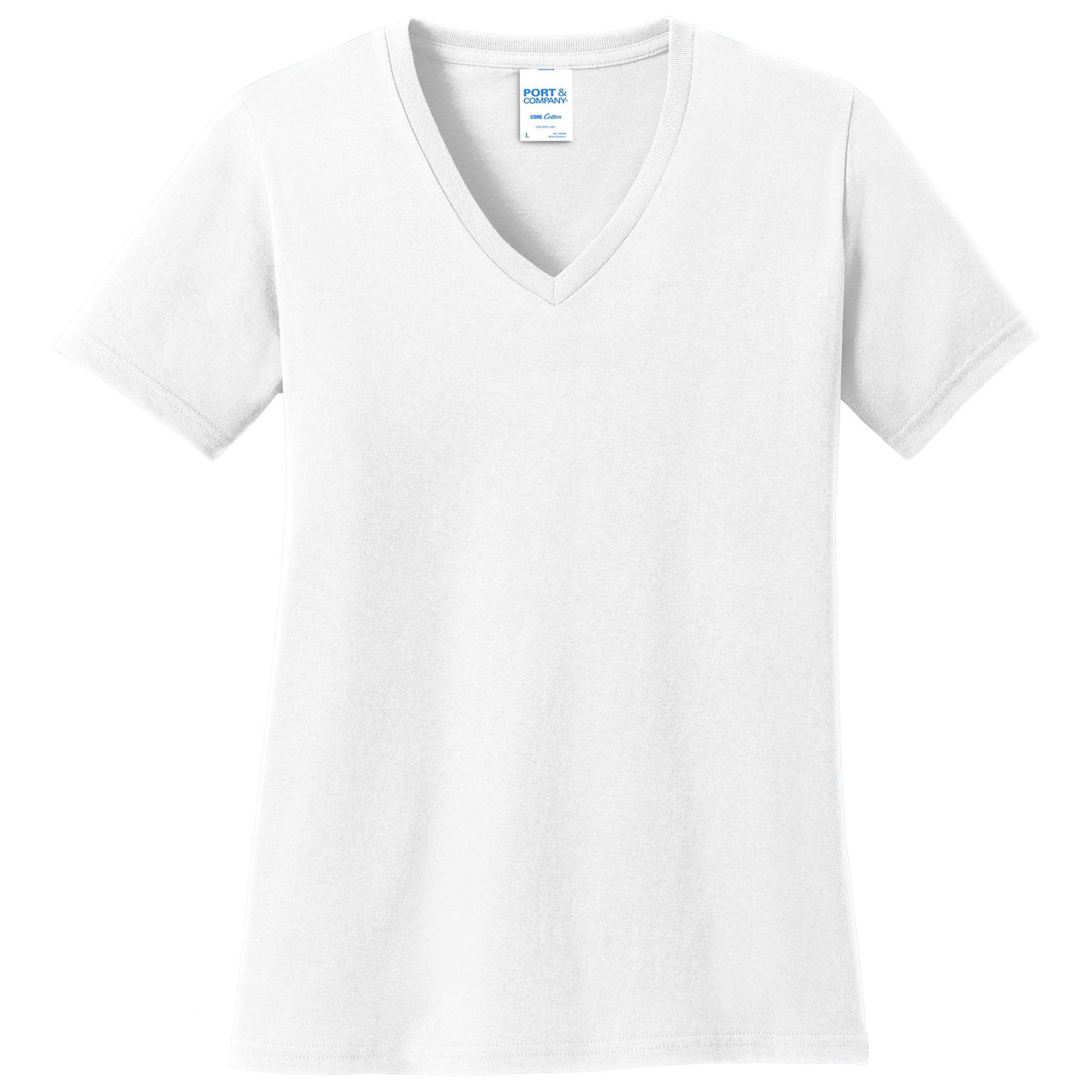 Teal V-Neck Tee - Port & Company - Stylish Cotton