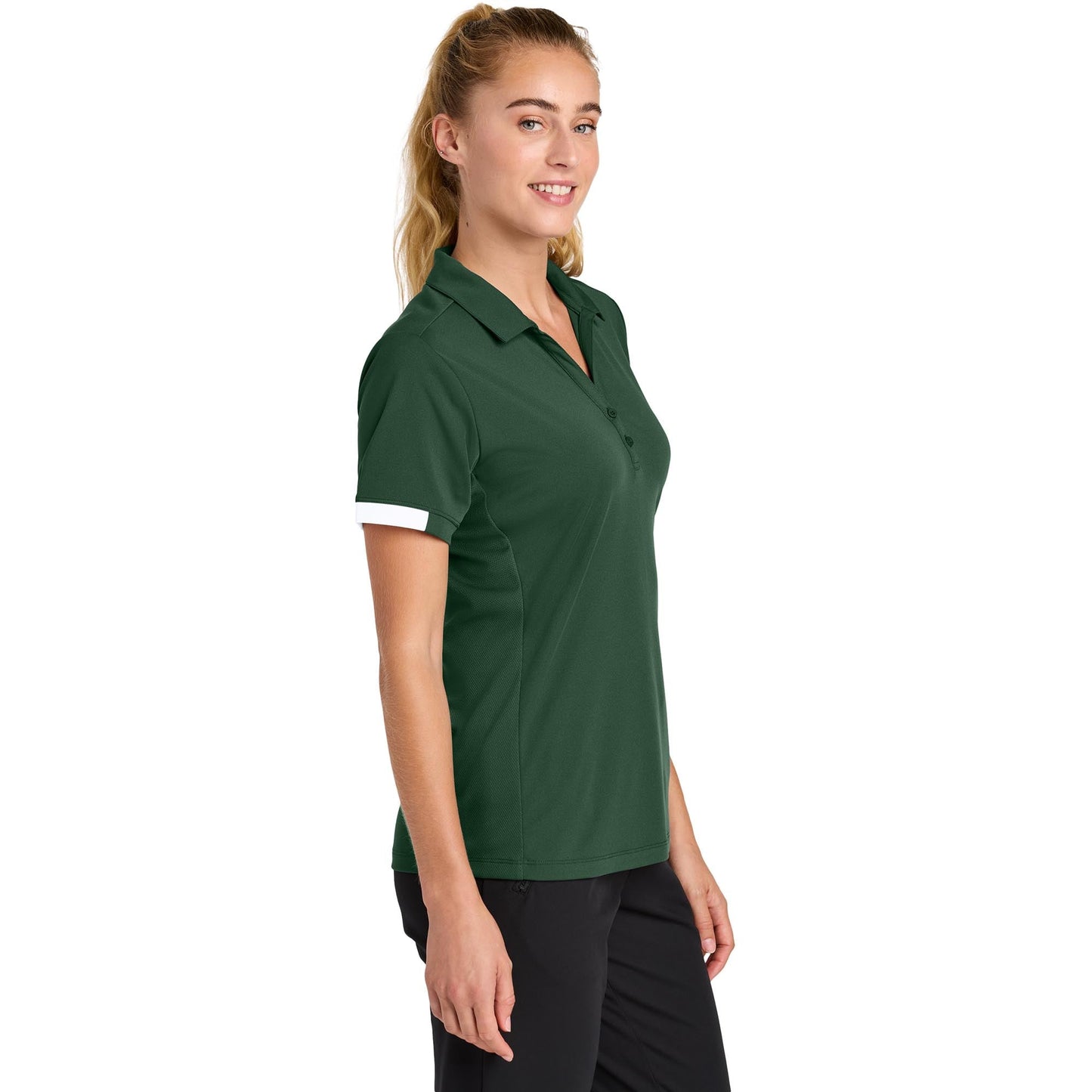 Black/Deep Red Polo Shirts - Sport-Tek - Moisture-Wicking