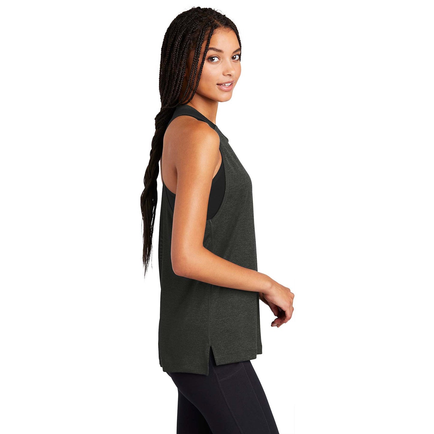Black Heather Tank Top - Sport-Tek - Performance Fabric