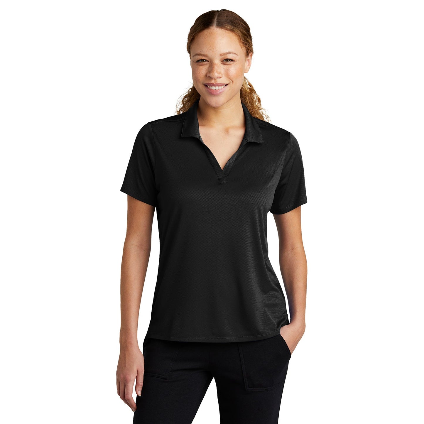 Black Polo Shirt - Sport-Tek - Stylish Fabric - UV Protection