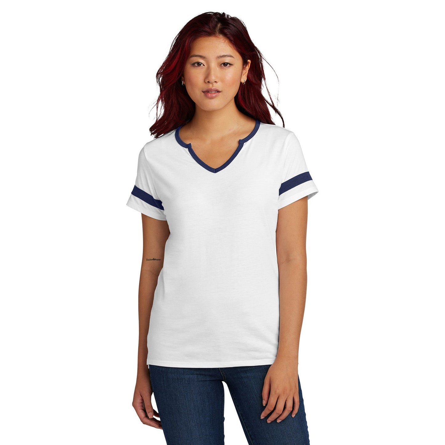 Black/Deep Red T-Shirts - Sport-Tek - Stylish Notch Tee