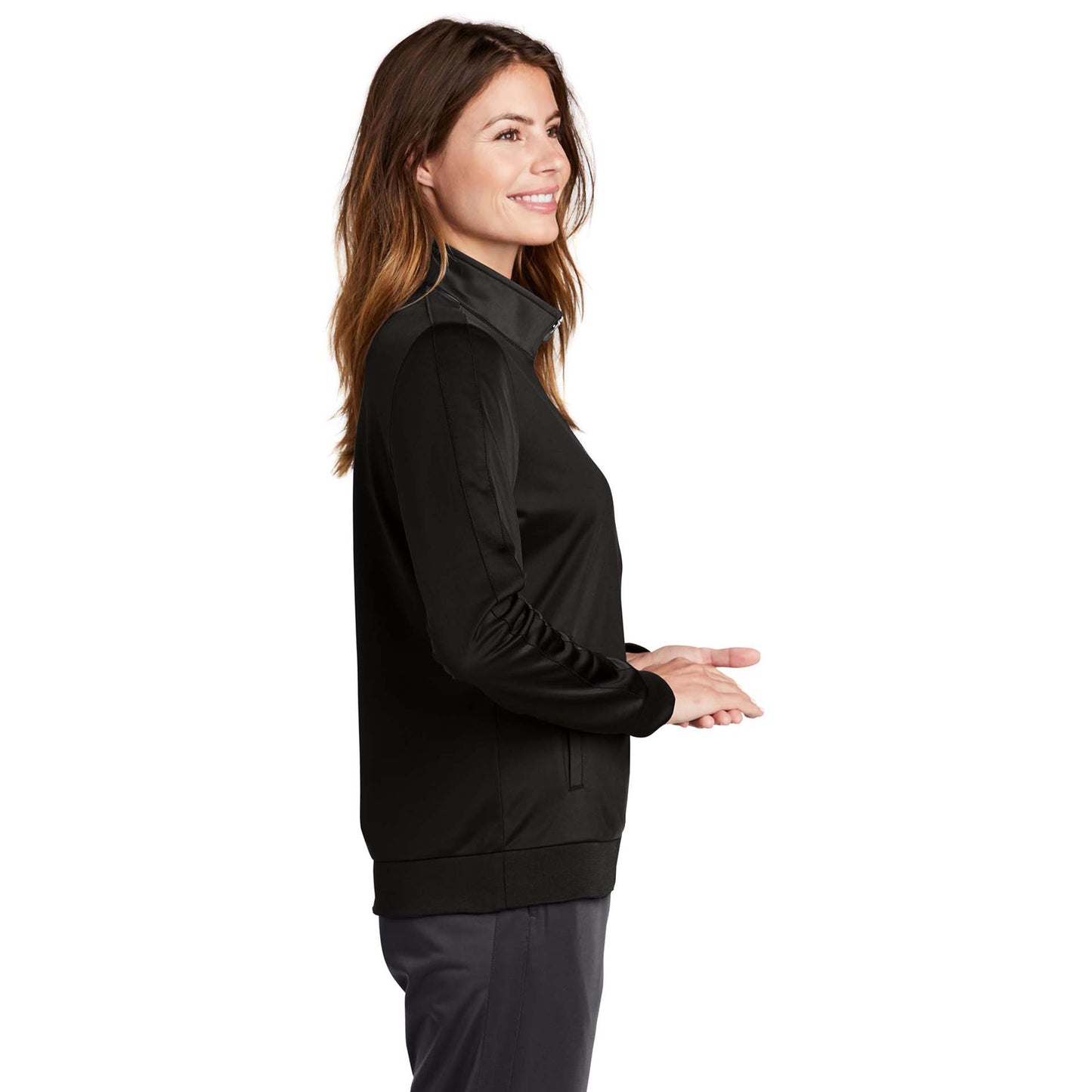 Black/Black Jacket - Sport-Tek - Stylish Tricot Design - Soft