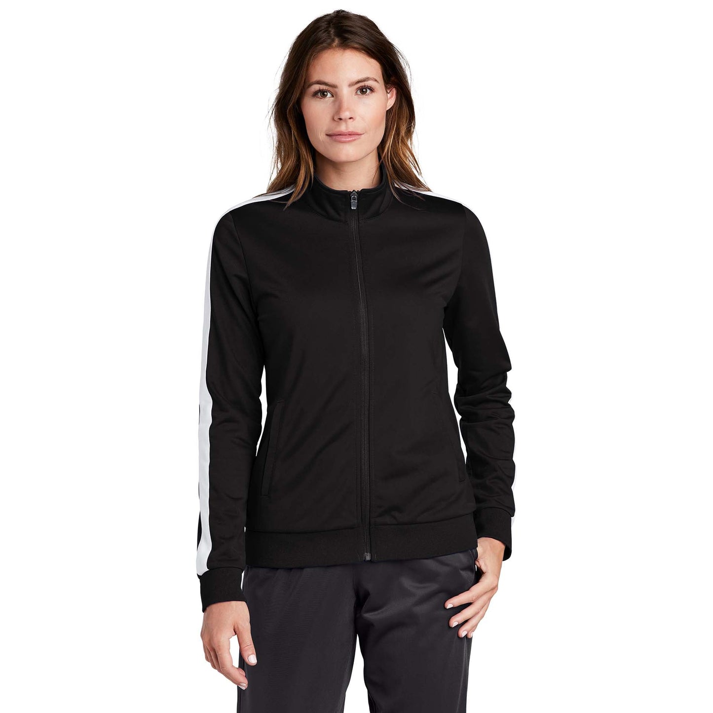 Black/Black Jacket - Sport-Tek - Stylish Tricot Design - Soft