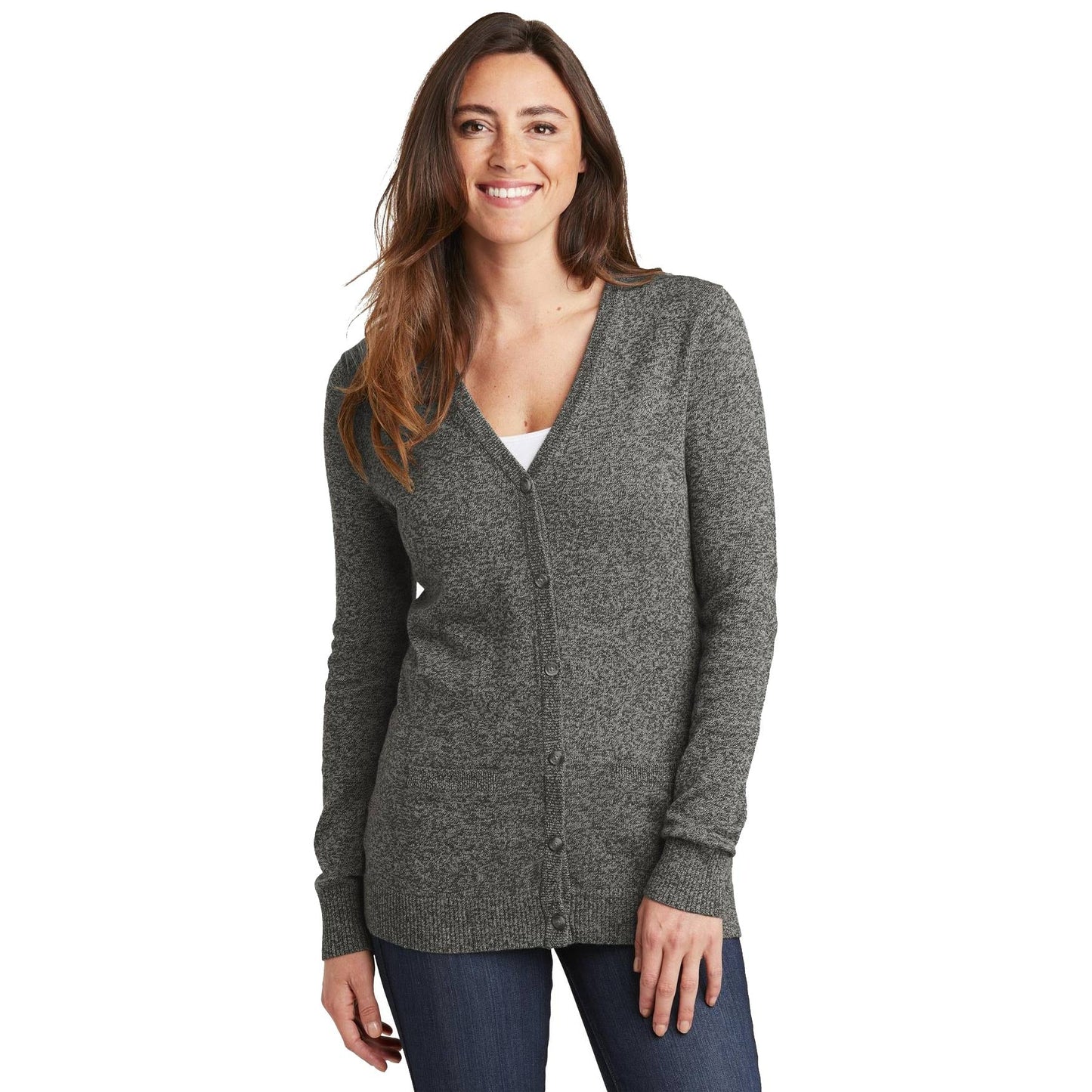 Black Marl Cardigan - Port Authority - Cozy Layering