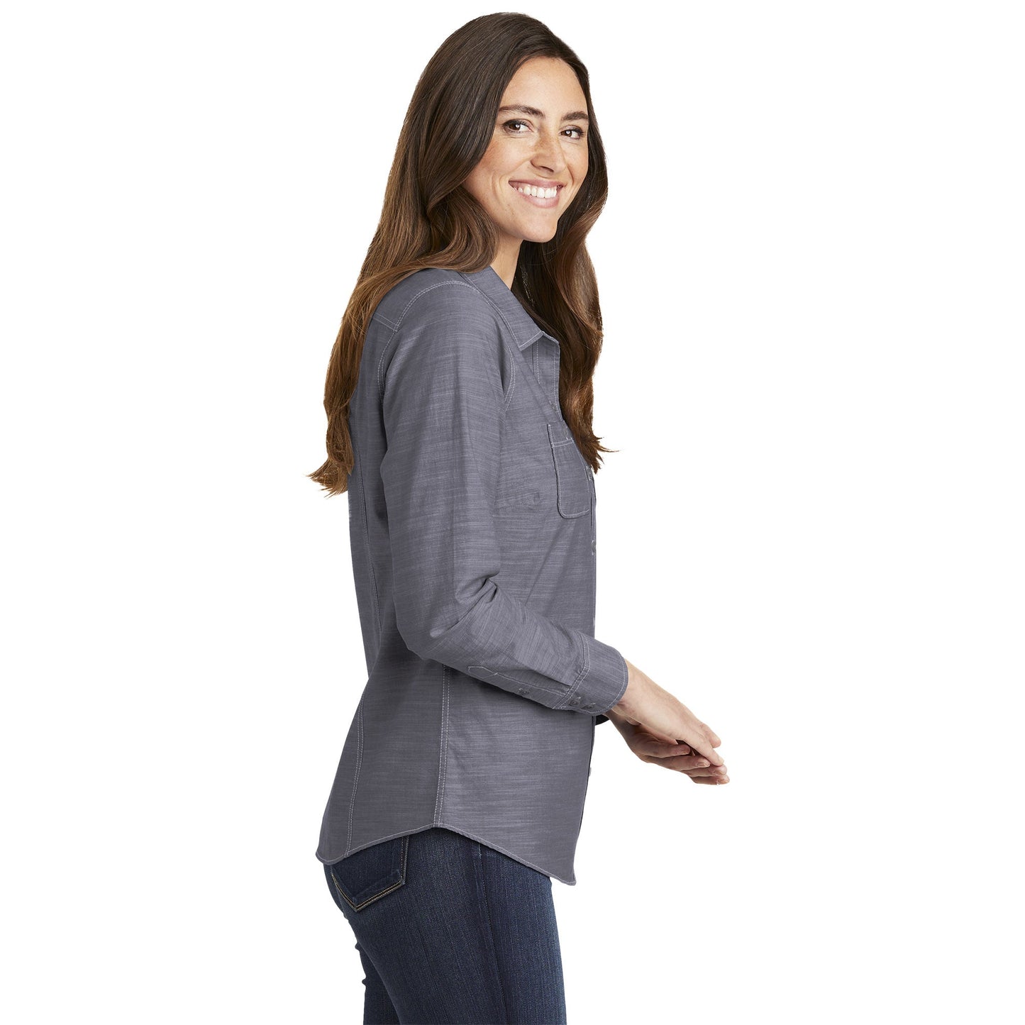 Grey Casual Shirt - Port Authority - Flattering Fit