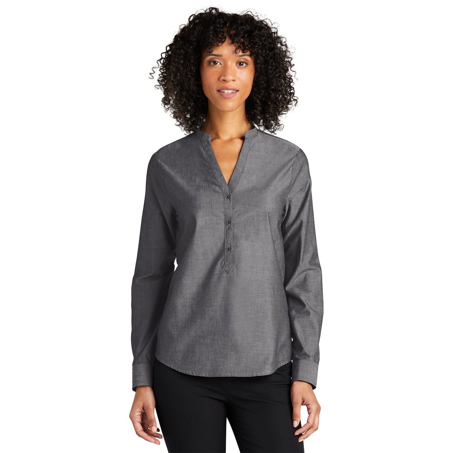 Deep Black Button Up Shirt - Port Authority - Classic Fit