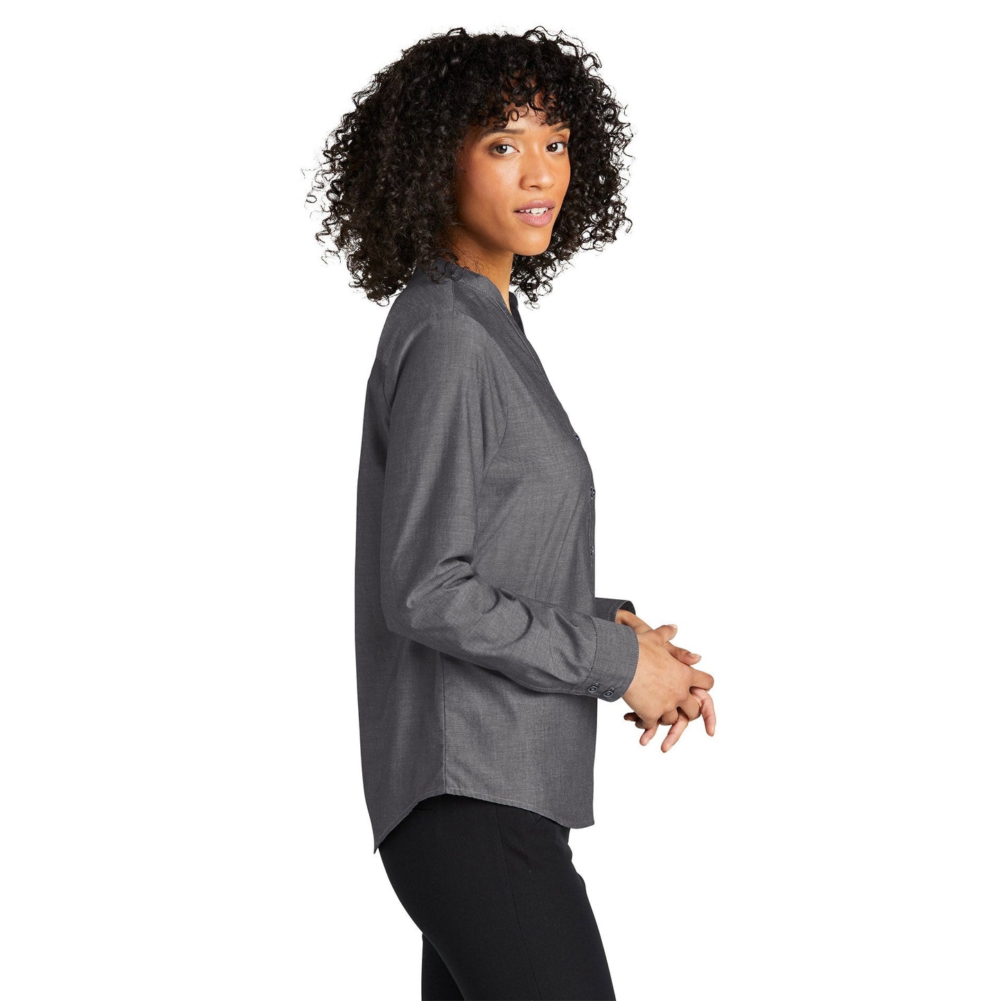 Deep Black Button Up Shirt - Port Authority - Classic Fit