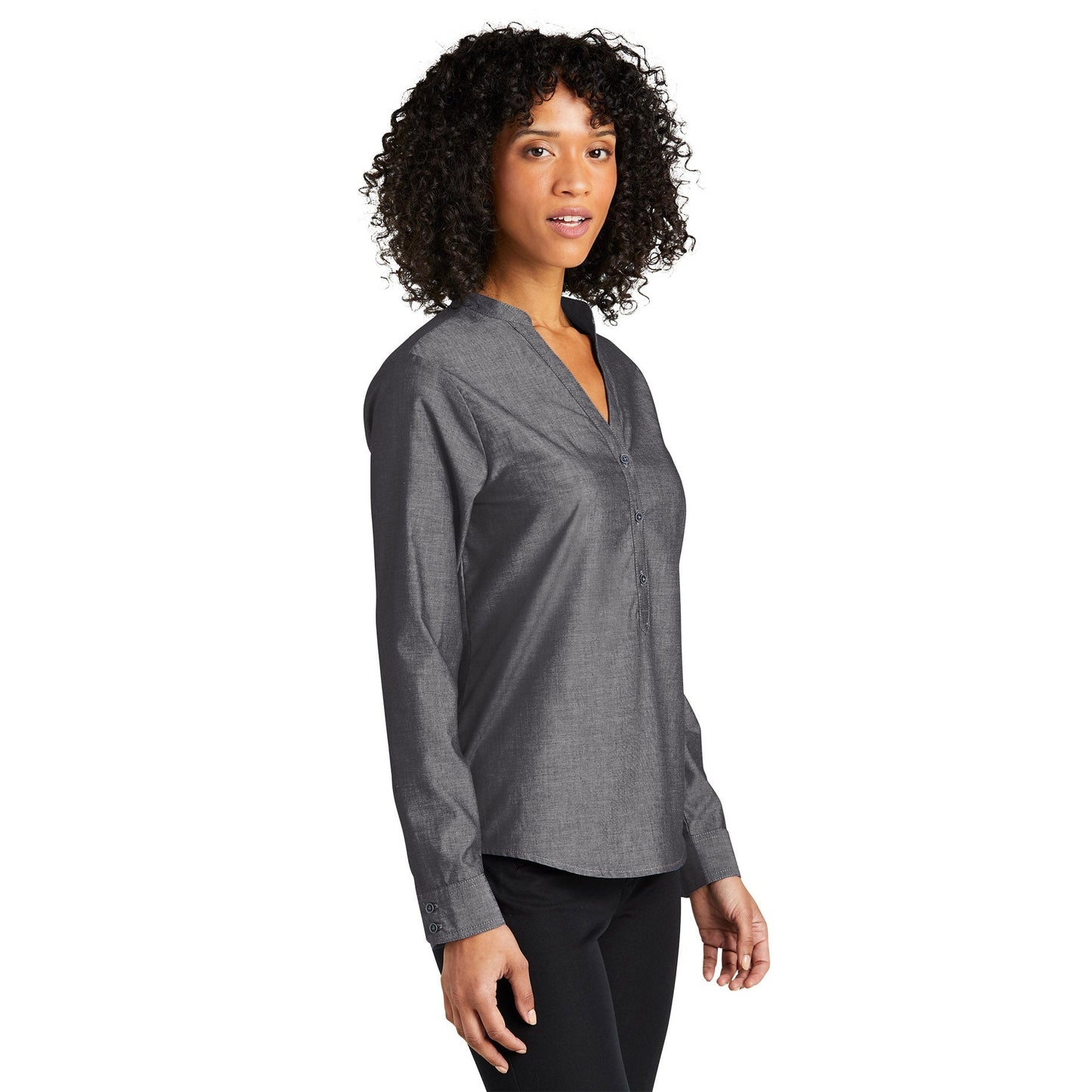 Deep Black Button Up Shirt - Port Authority - Classic Fit
