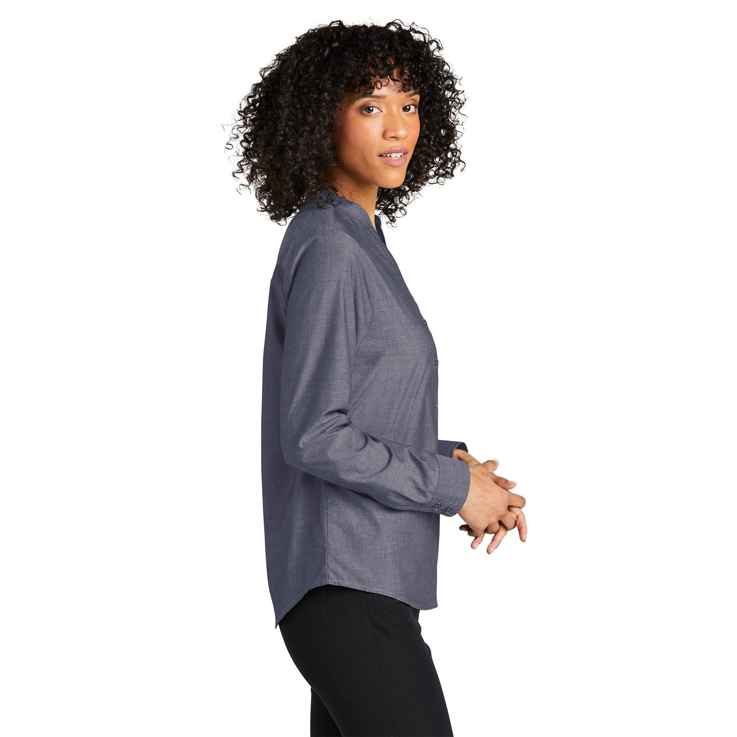 Deep Black Button Up Shirt - Port Authority - Classic Fit