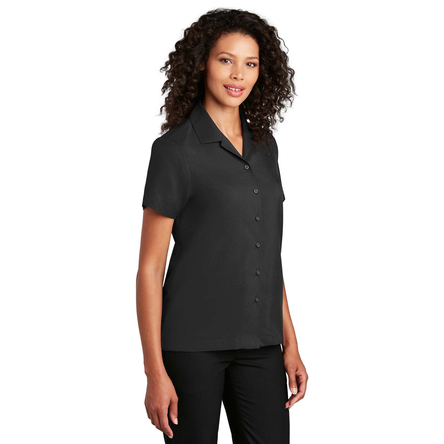 Black Button Up Shirts - Port Authority - Moisture Wicking